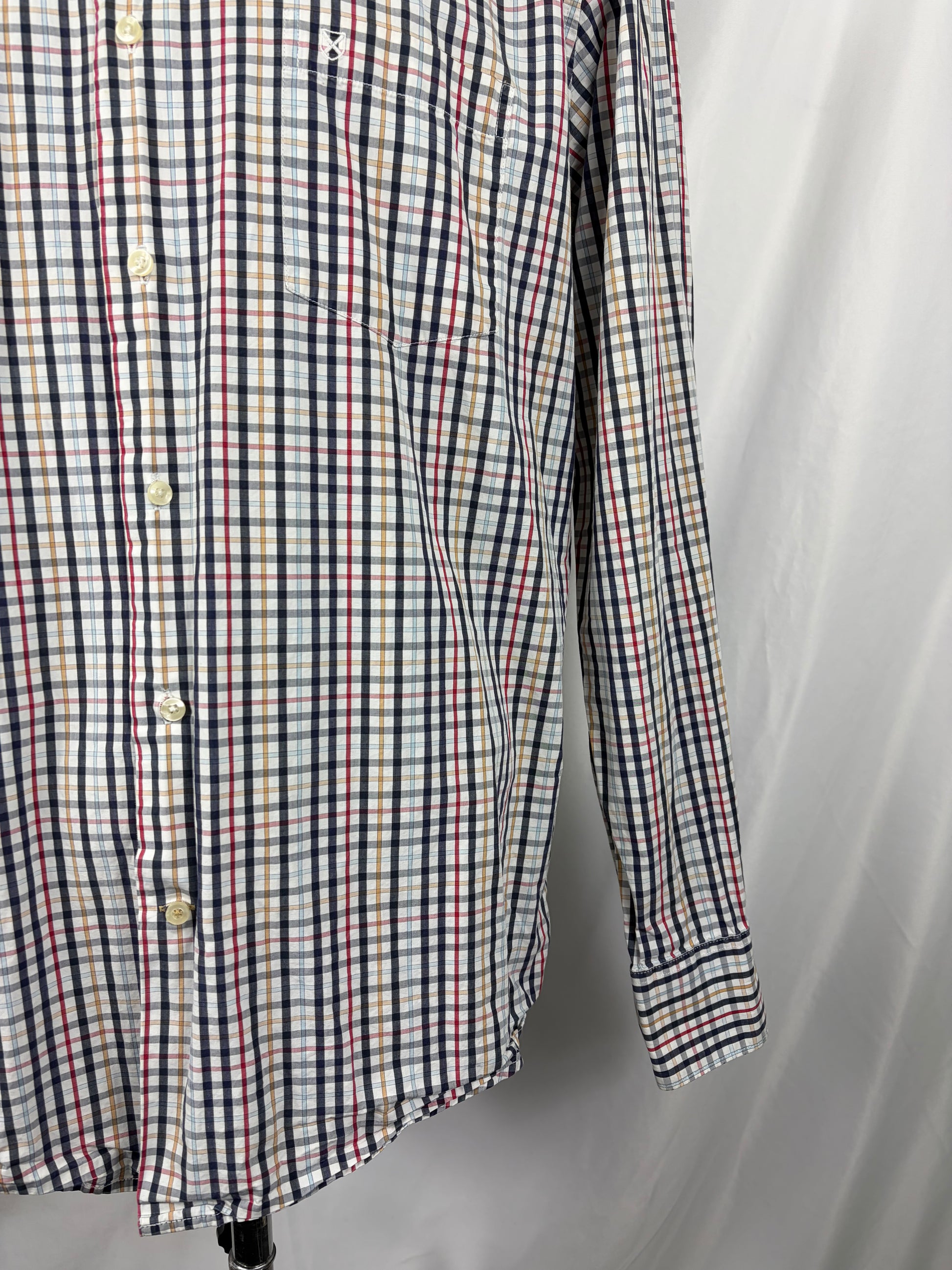 Camicia Barbour da uomo bianca in tartan in cotone taglia Large - Shop In London