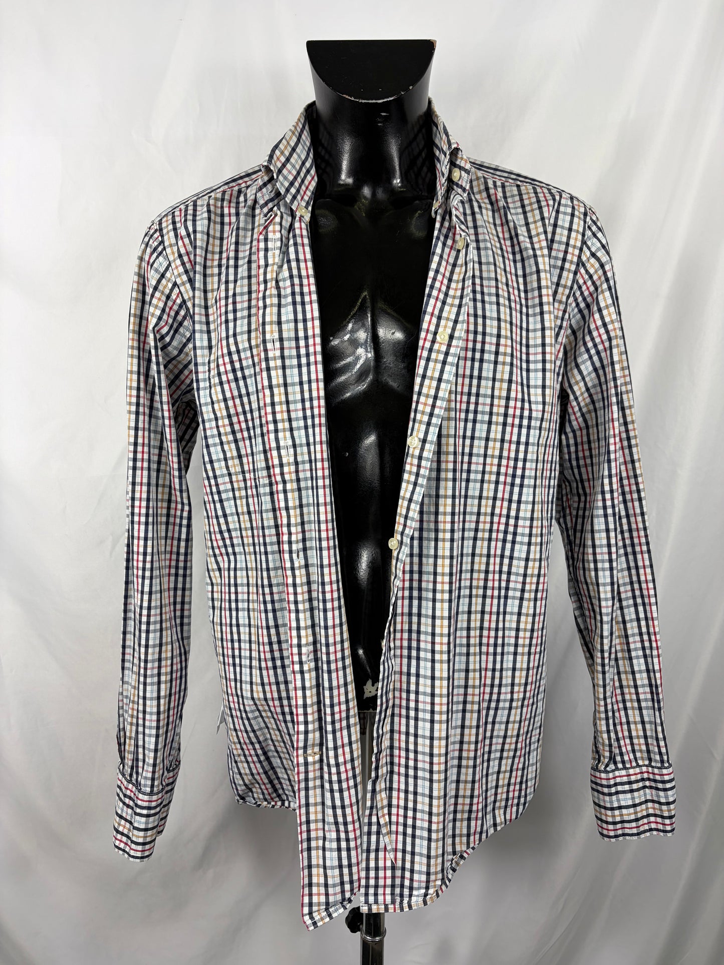 Camicia Barbour da uomo bianca in tartan in cotone taglia Large - Shop In London