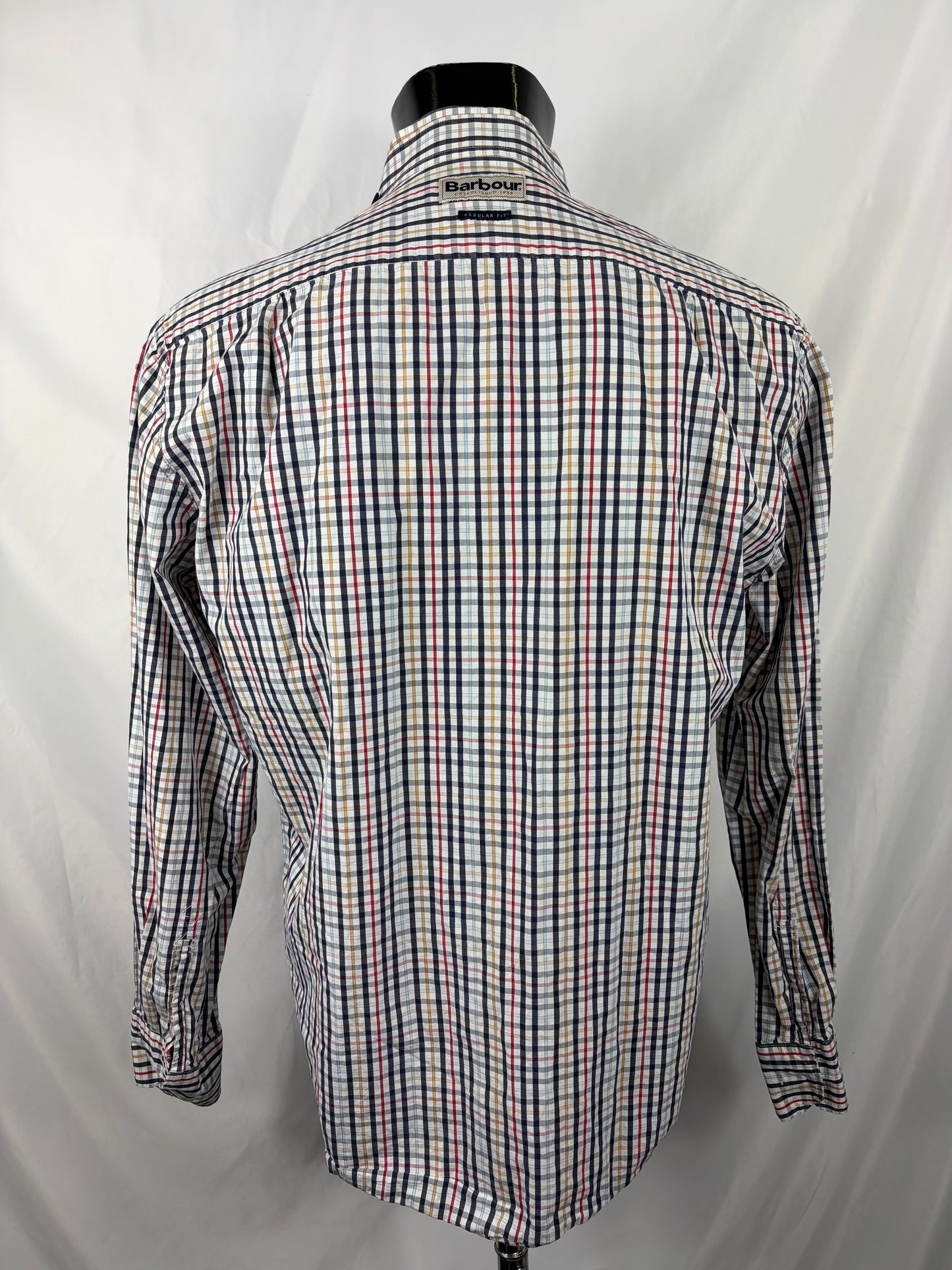 Camicia Barbour da uomo bianca in tartan in cotone taglia Large - Shop In London