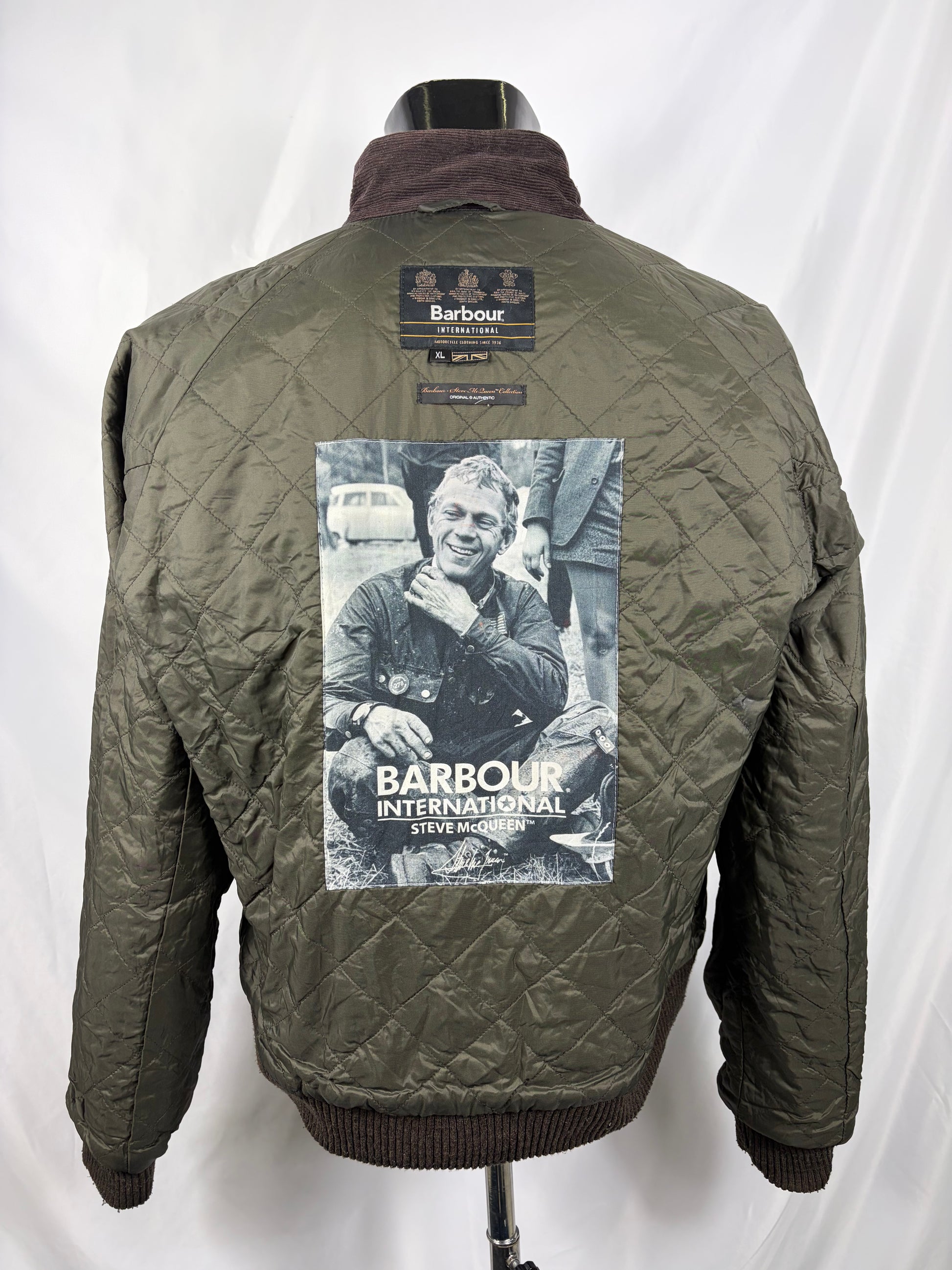 Barbour Merchant Steve Mc Queen Verde XLarge SLIM FIT- Man Green Steve Mc Queen Size Xlarge - Shop In London