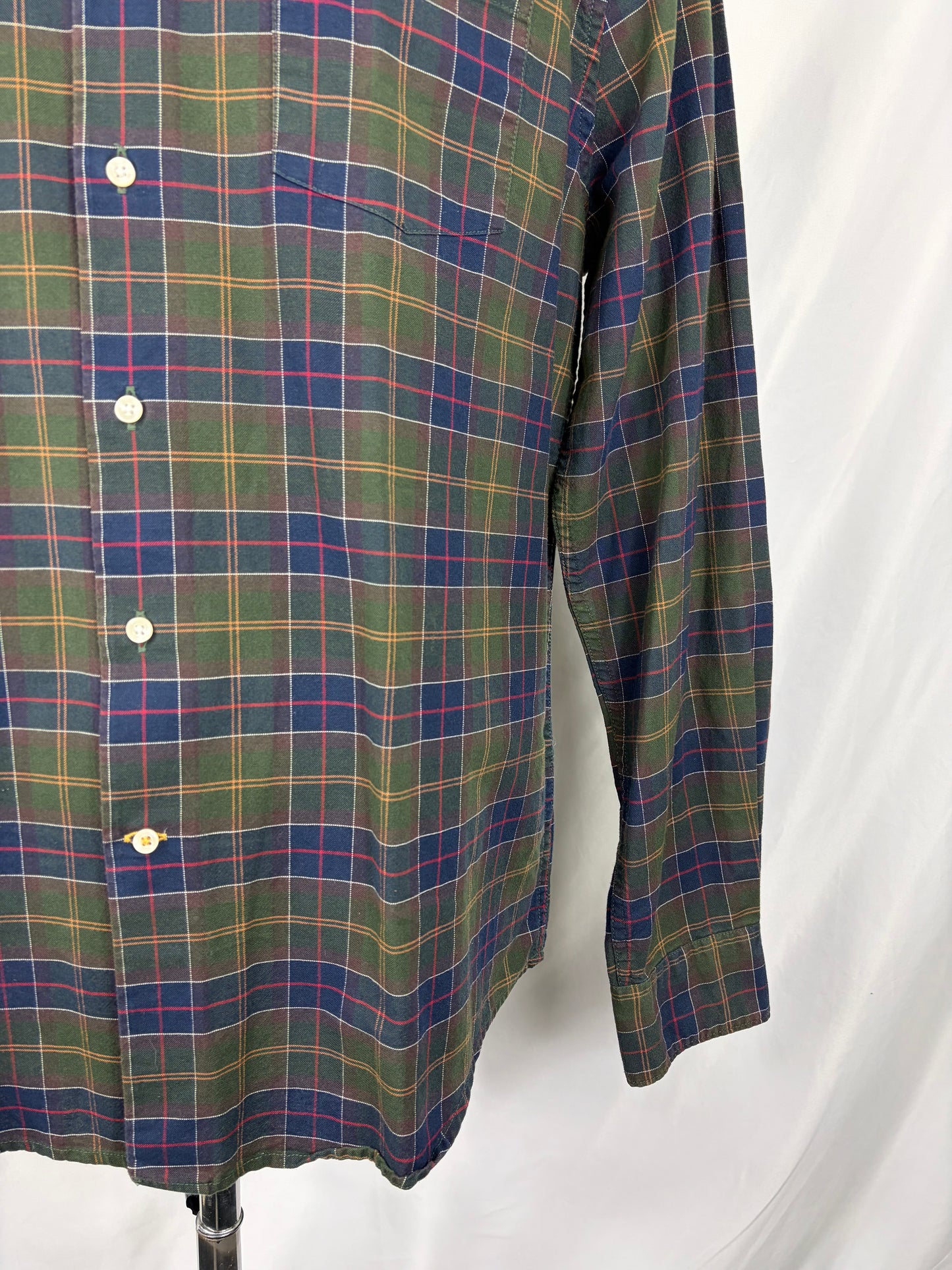Camicia Barbour da uomo verde in tartan in cotone taglia Large - Shop In London