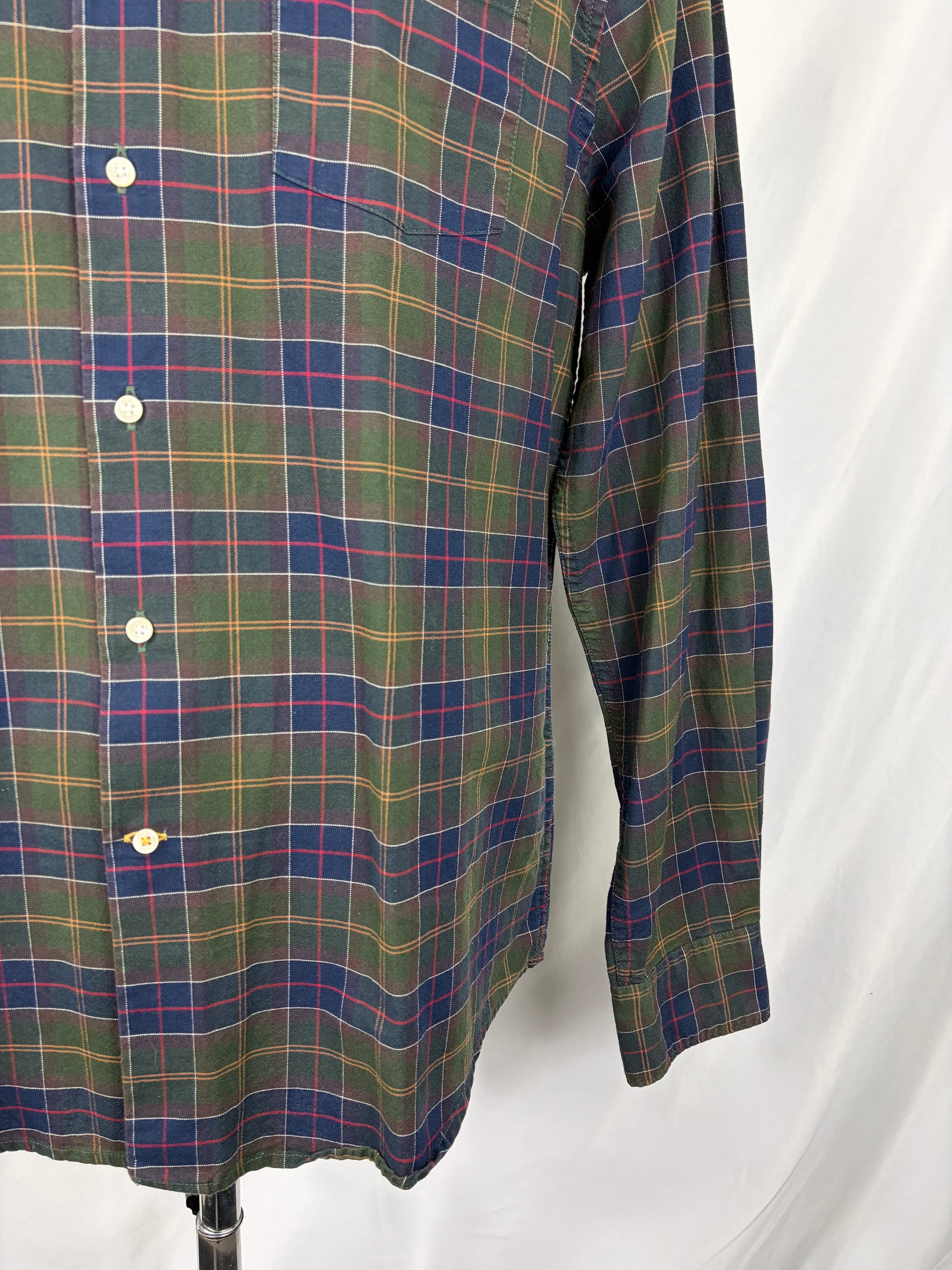 Camicia Barbour da uomo verde in tartan in cotone taglia Large - Shop In London