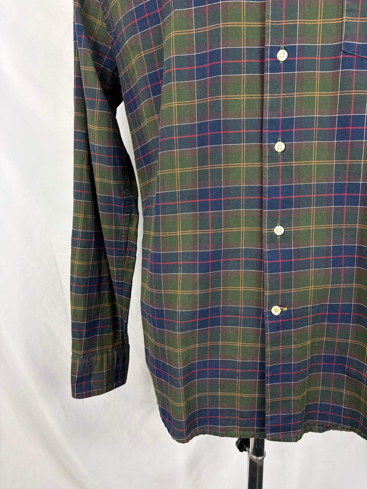 Camicia Barbour da uomo verde in tartan in cotone taglia Large - Shop In London