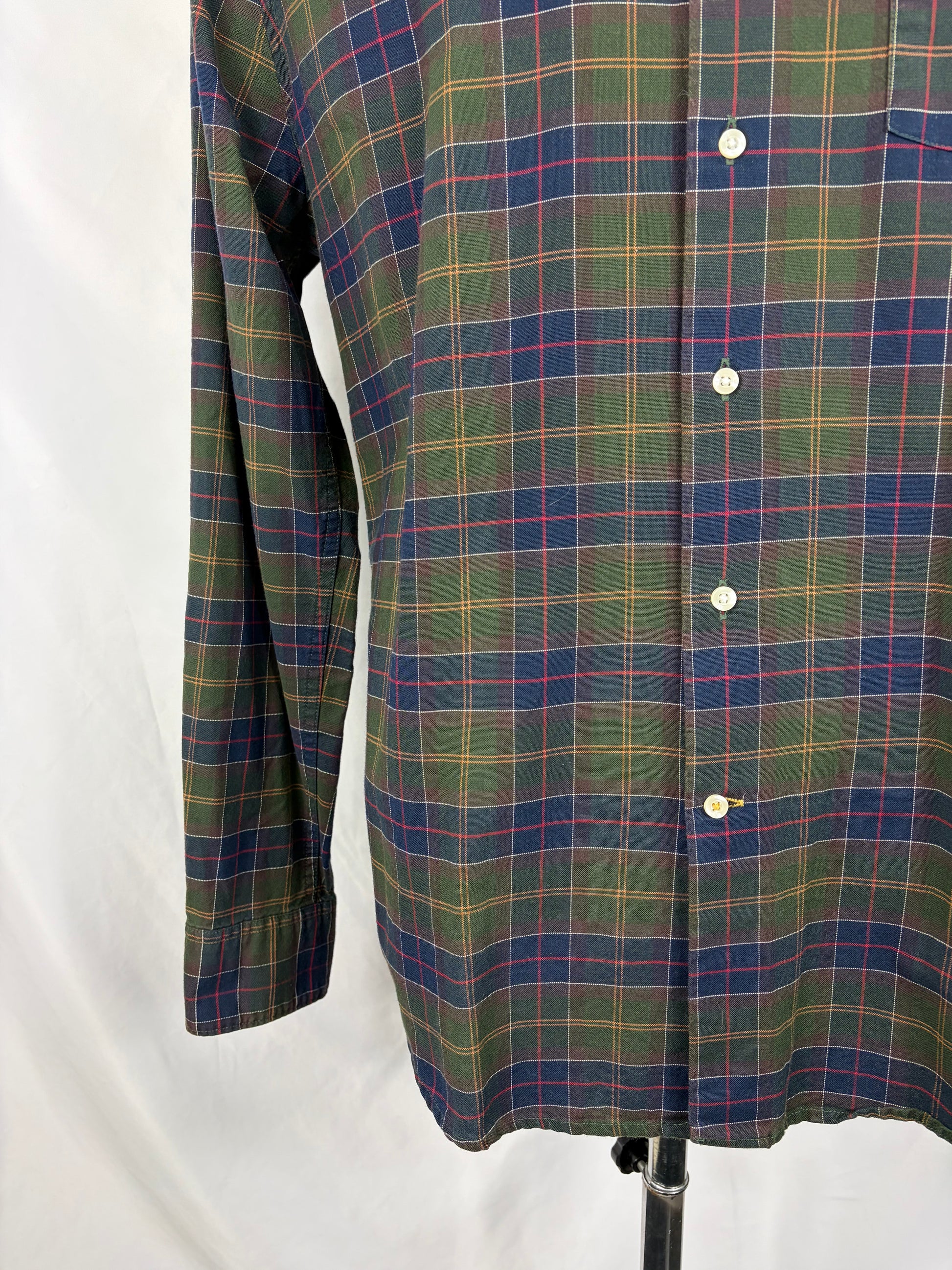 Camicia Barbour da uomo verde in tartan in cotone taglia Large - Shop In London
