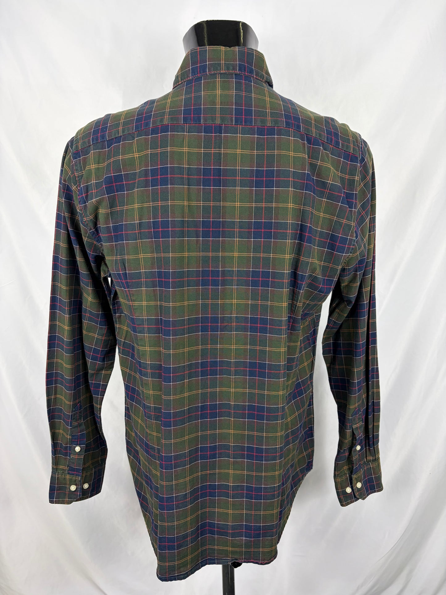 Camicia Barbour da uomo verde in tartan in cotone taglia Large - Shop In London