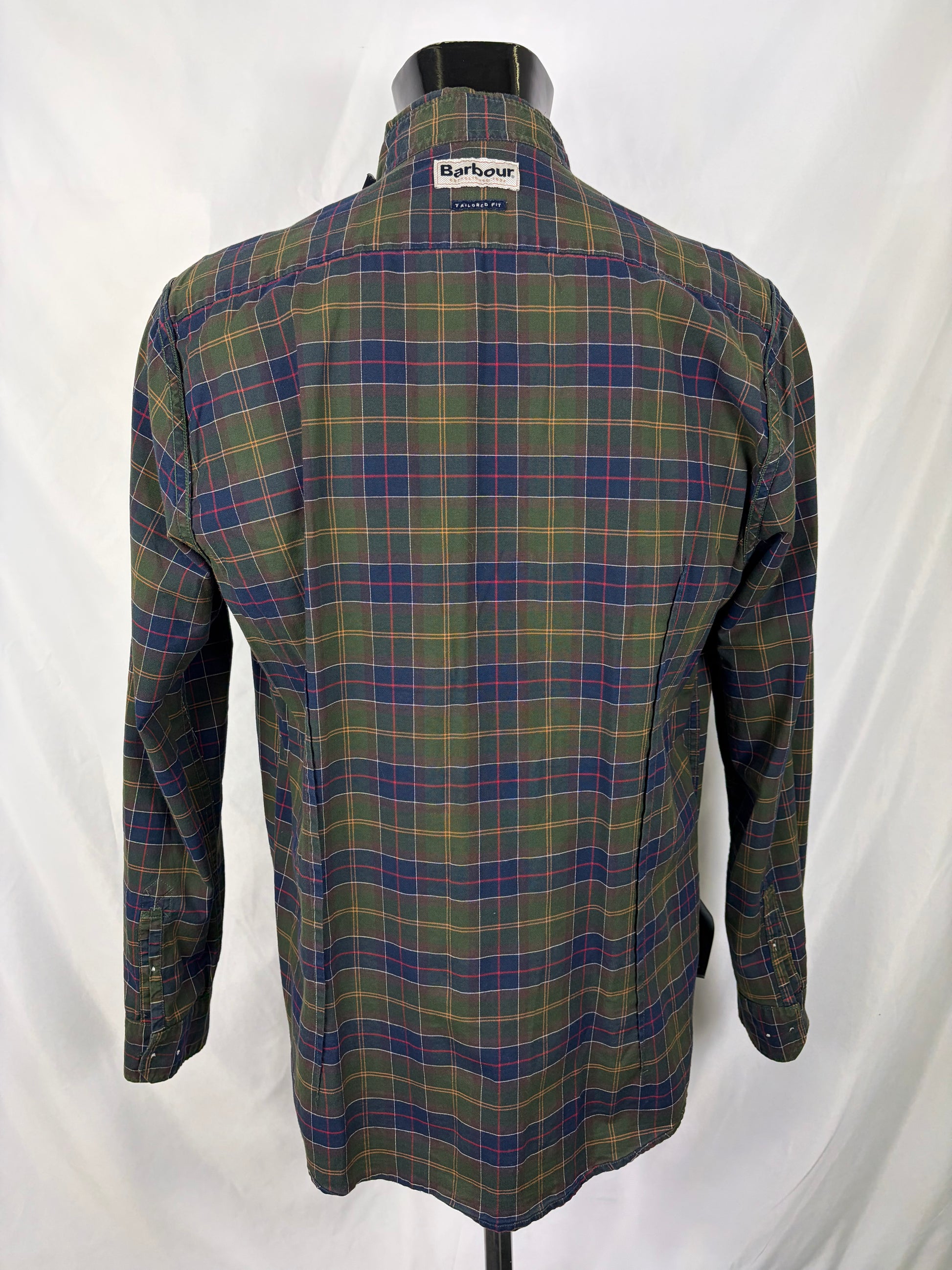 Camicia Barbour da uomo verde in tartan in cotone taglia Large - Shop In London