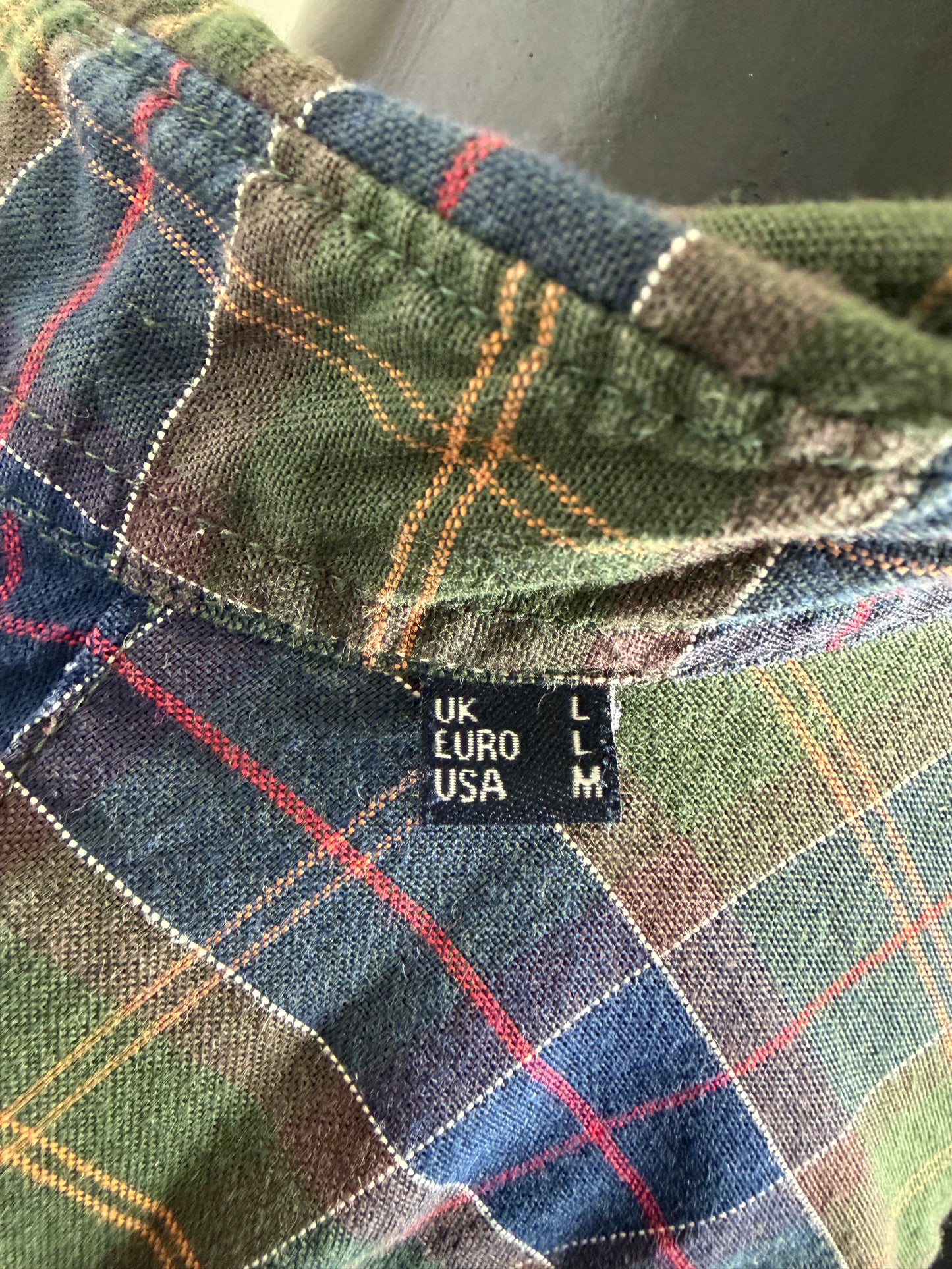 Camicia Barbour da uomo verde in tartan in cotone taglia Large - Shop In London
