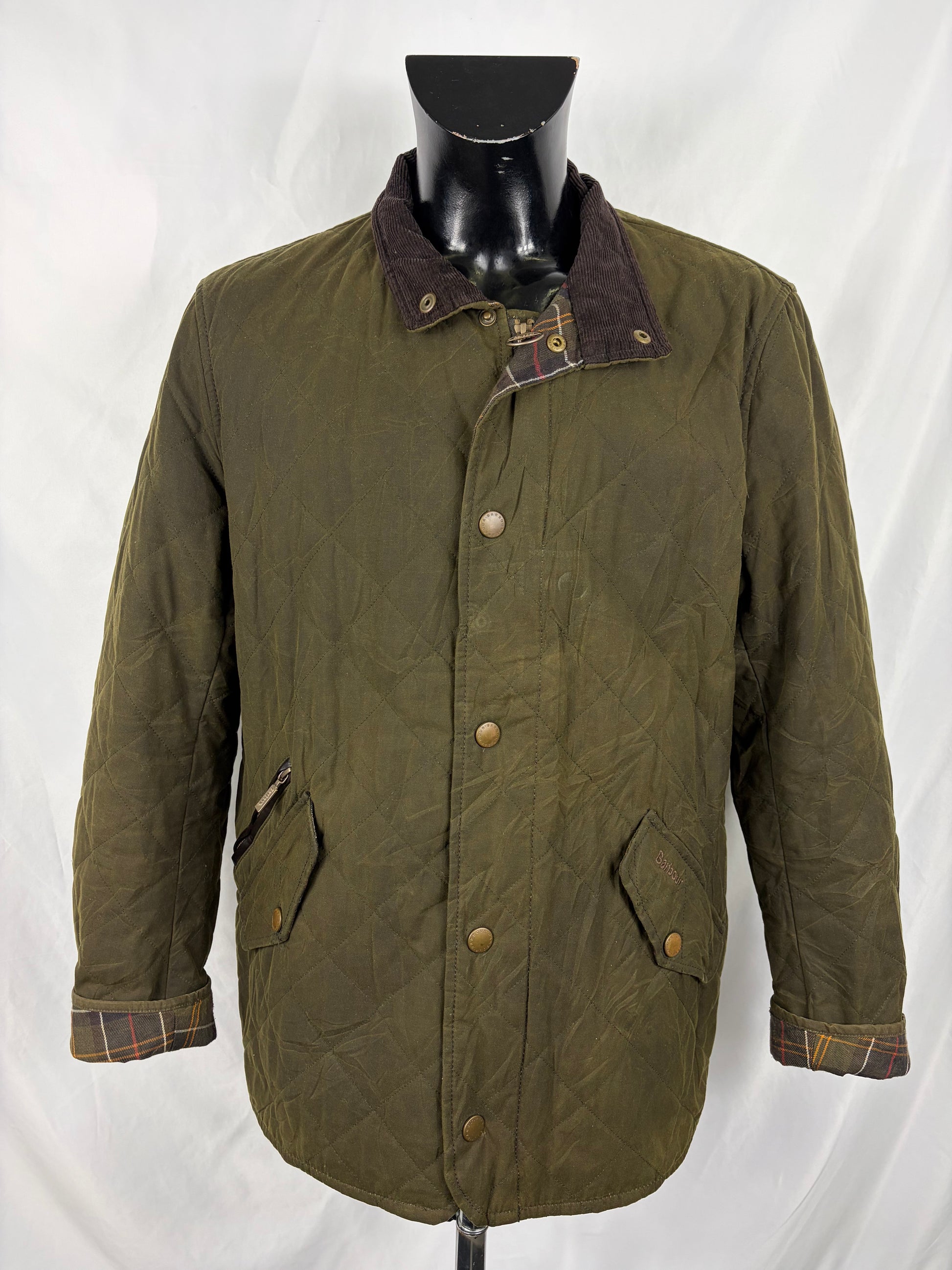 Giacca Barbour Verde cerata Chelsea wax quilt Large - Man Wax Chelsea quilt jacket size L - Shop In London