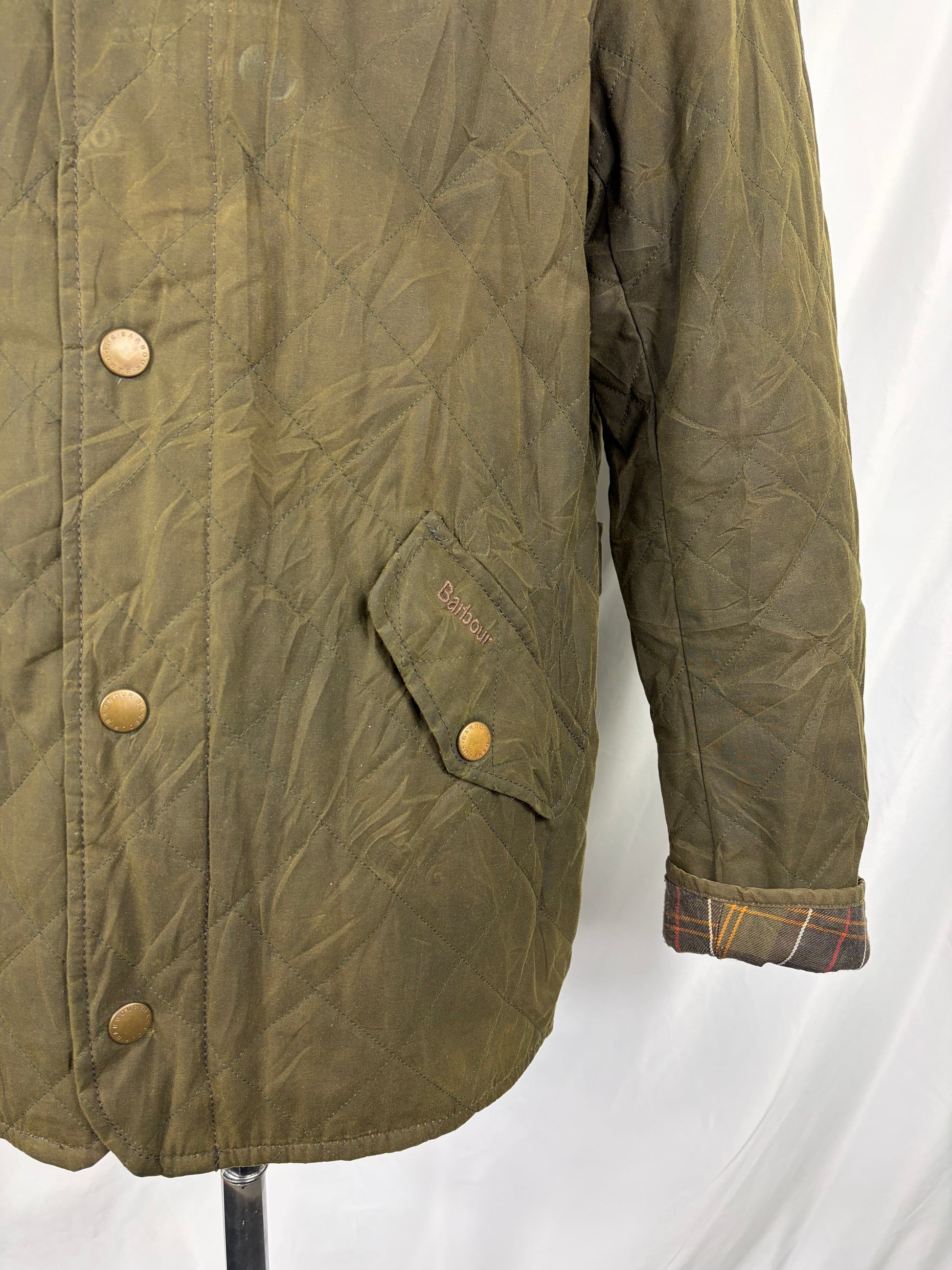 Giacca Barbour Verde cerata Chelsea wax quilt Large - Man Wax Chelsea quilt jacket size L - Shop In London