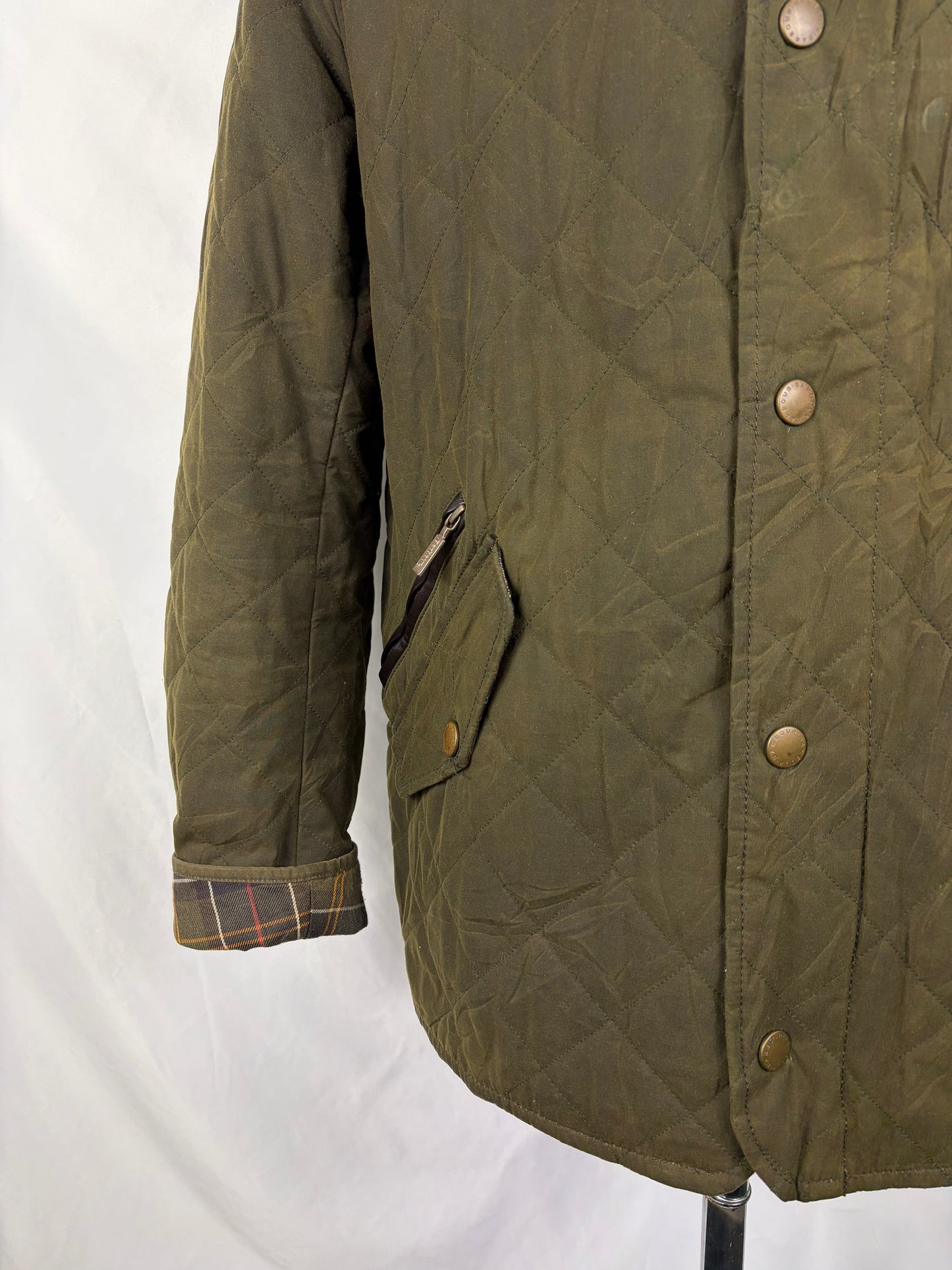 Giacca Barbour Verde cerata Chelsea wax quilt Large - Man Wax Chelsea quilt jacket size L - Shop In London
