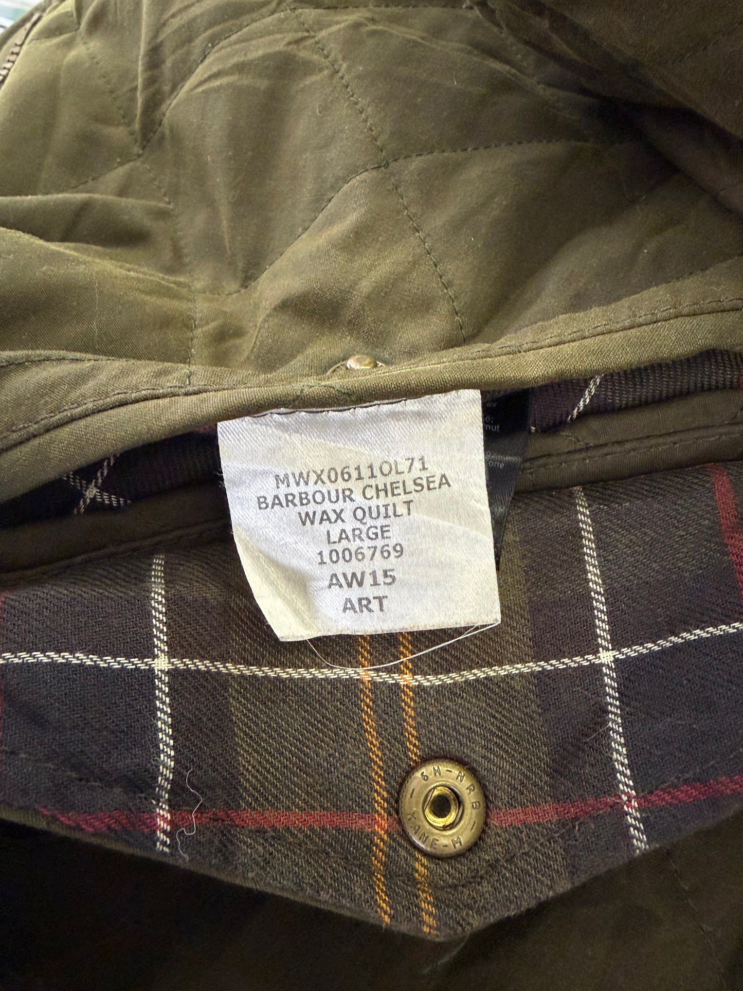 Giacca Barbour Verde cerata Chelsea wax quilt Large - Man Wax Chelsea quilt jacket size L - Shop In London