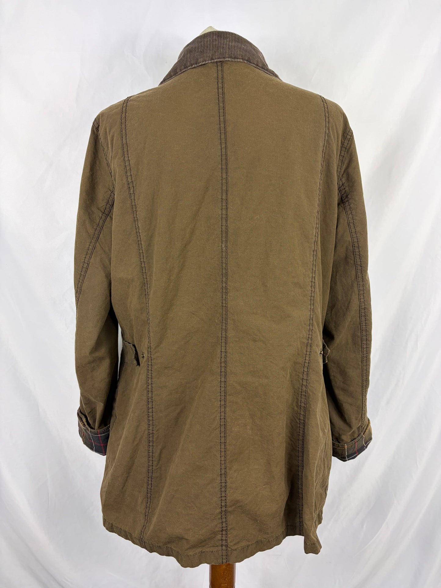 Giacca Barbour verde oliva Vintage Beadnell Uk 18 tg.48 -Olive Vintage Beadnell Size uk18