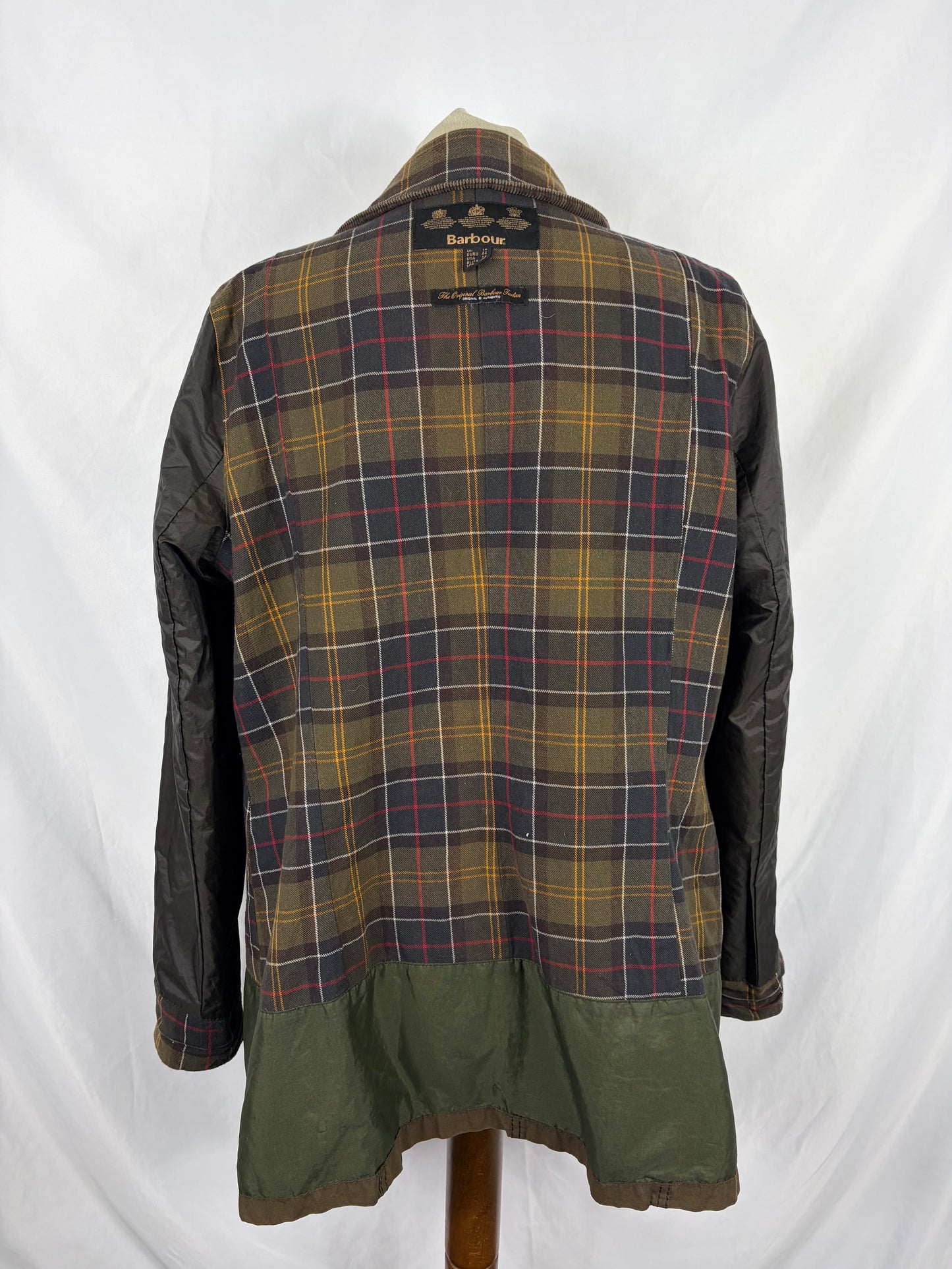 Giacca Barbour verde oliva Vintage Beadnell Uk 18 tg.48 -Olive Vintage Beadnell Size uk18