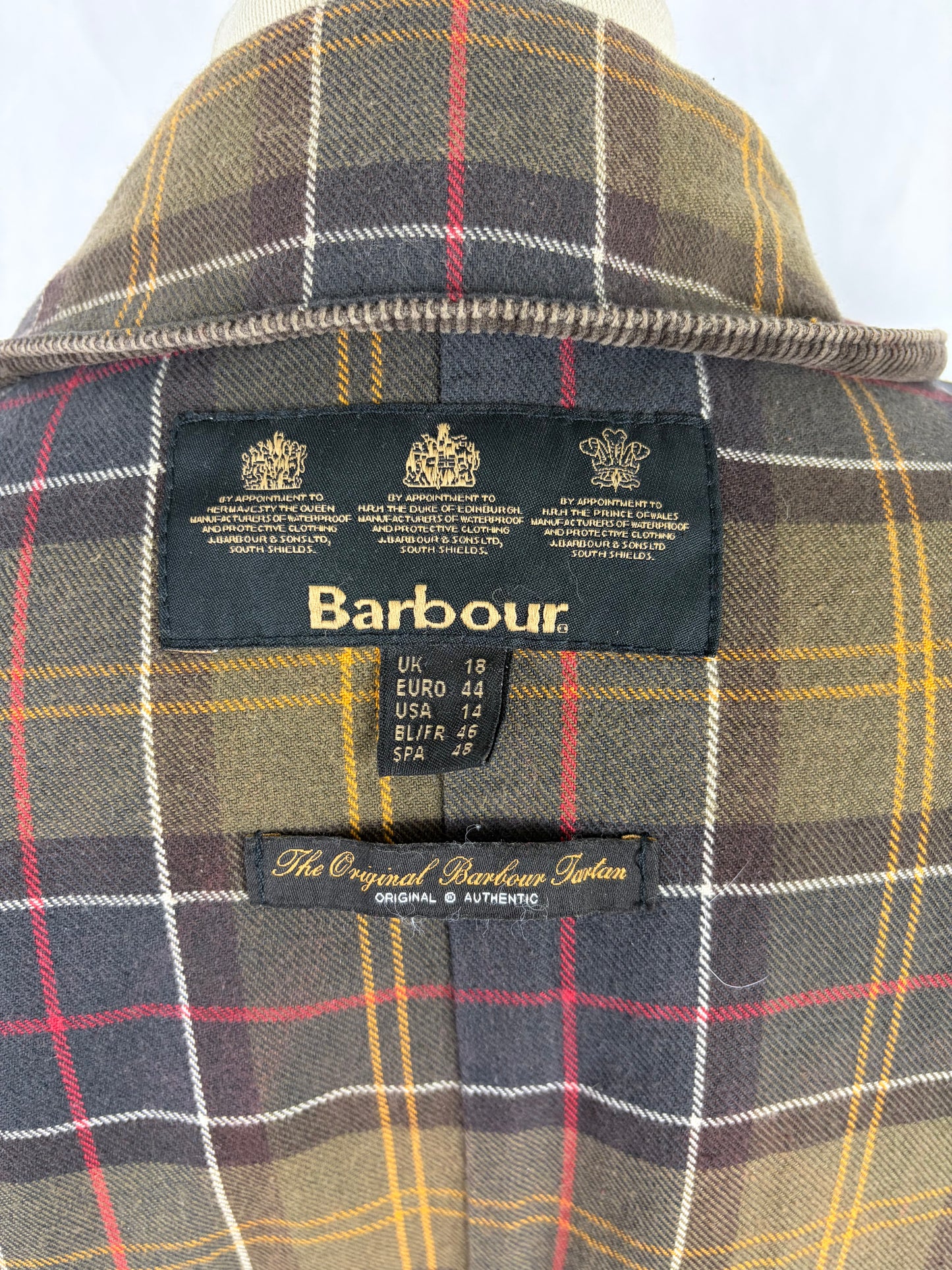 Giacca Barbour verde oliva Vintage Beadnell Uk 18 tg.48 -Olive Vintage Beadnell Size uk18