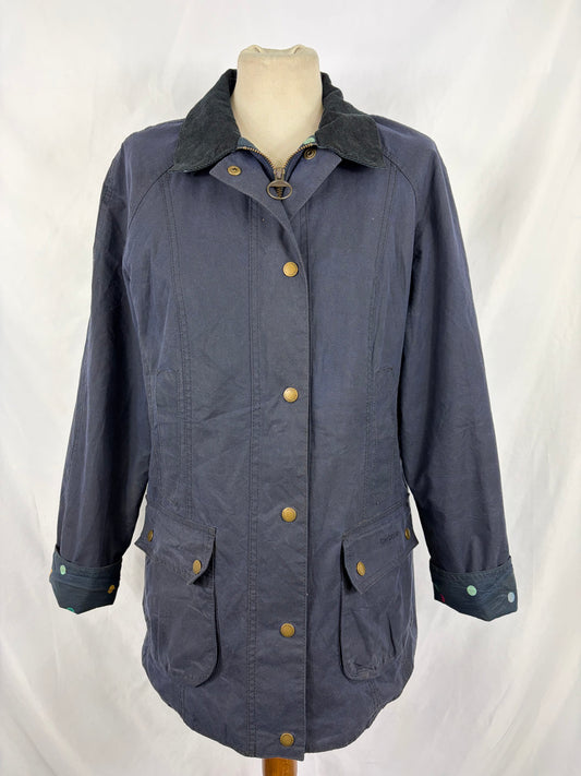Giacca Barbour Blu for Emma Bridgewater Uk 14 tg.44 -Navy Lady Eleanor Wax Jacket size Uk14 - Shop In London