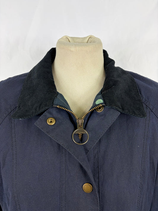 Giacca Barbour Blu for Emma Bridgewater Uk 14 tg.44 -Navy Lady Eleanor Wax Jacket size Uk14 - Shop In London