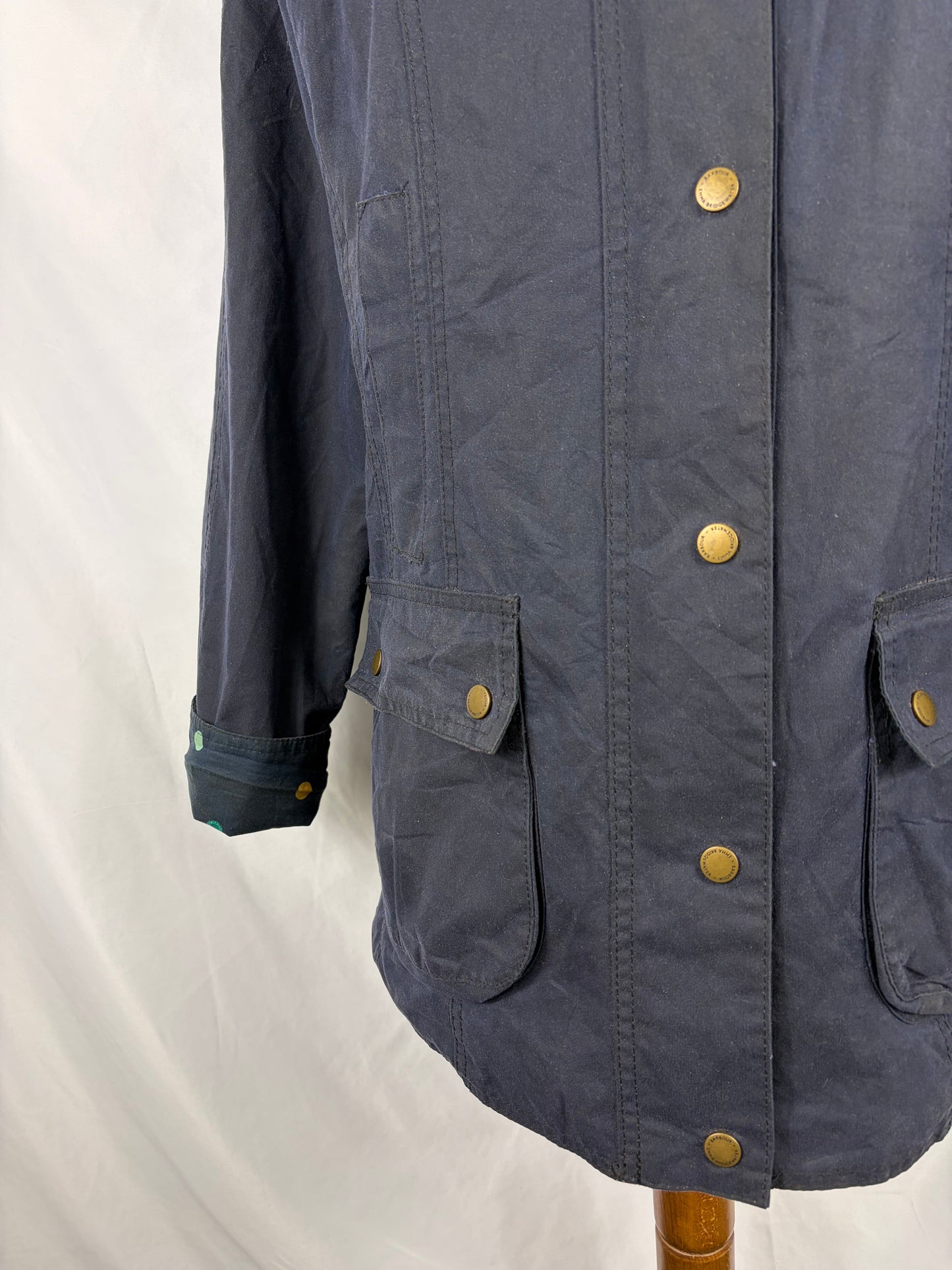 Giacca Barbour Blu for Emma Bridgewater Uk 14 tg.44 -Navy Lady Eleanor Wax Jacket size Uk14