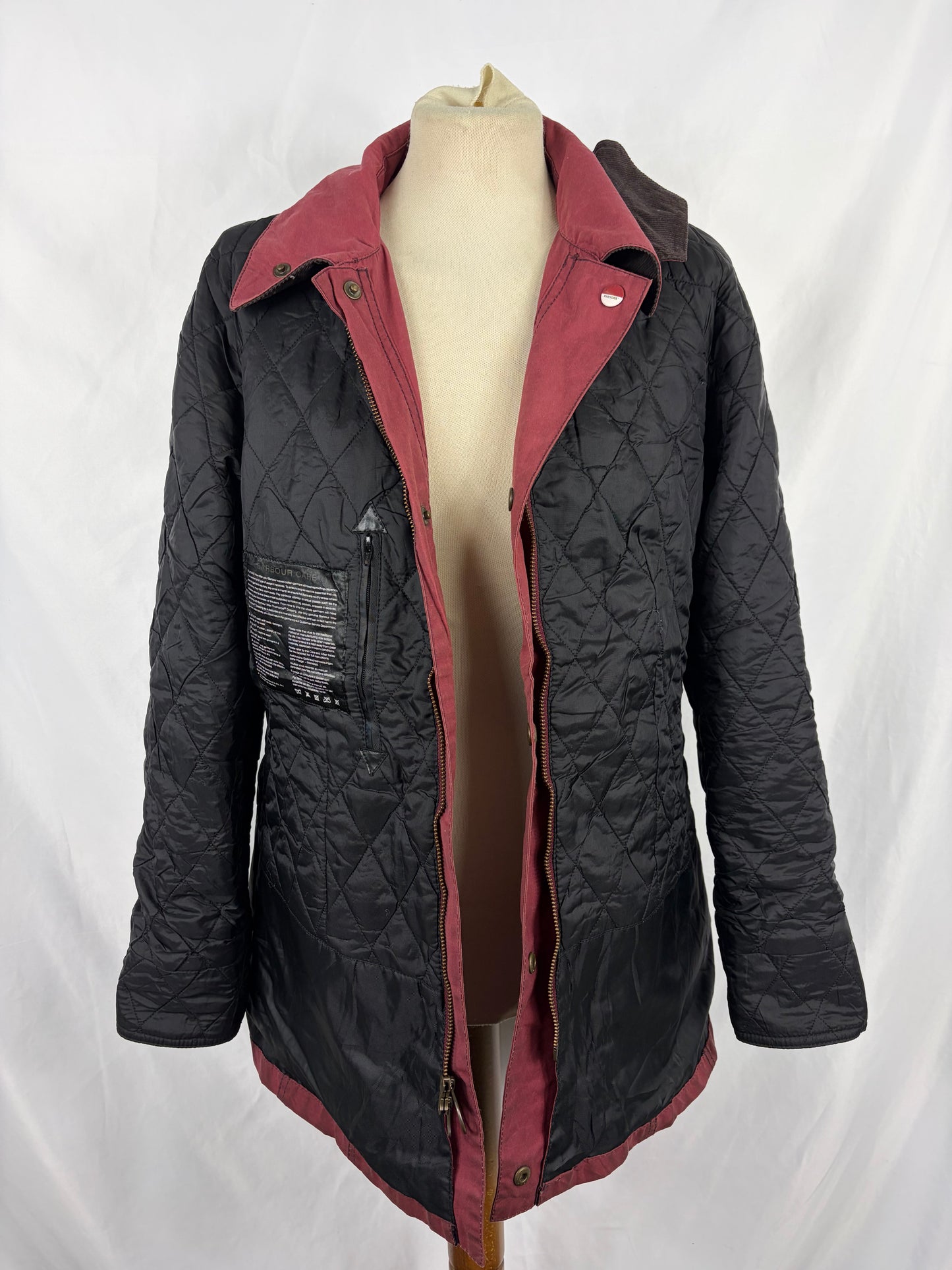 Giacca Barbour donna rosa Pantone Hexachrome Uk 12 Medium-Lady  Wax Jacket uk 12 size M