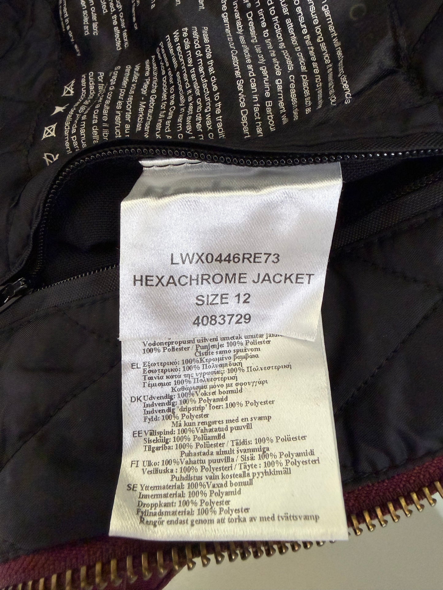 Giacca Barbour donna rosa Pantone Hexachrome Uk 12 Medium-Lady  Wax Jacket uk 12 size M