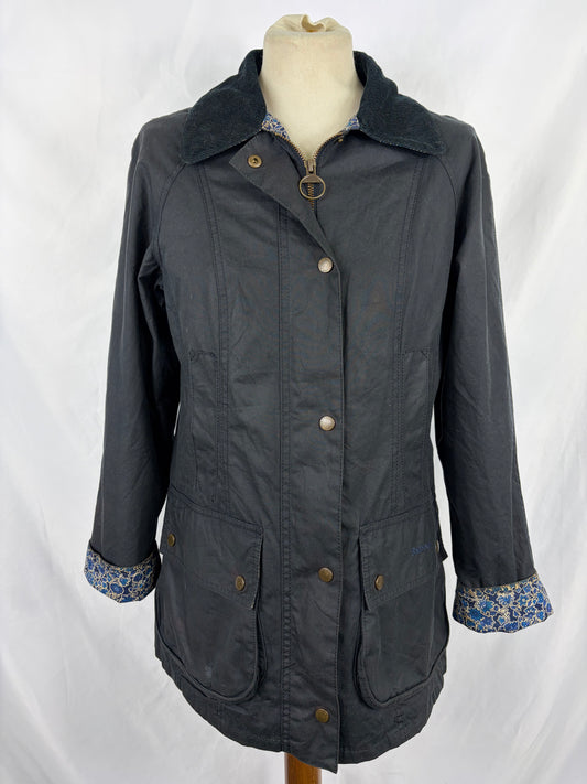 Giacca Barbour Liberty Beadnell blu UK8 Xsmall- Navy Liberty Beadnell Jacket UK8 tg. 38 - Shop In London