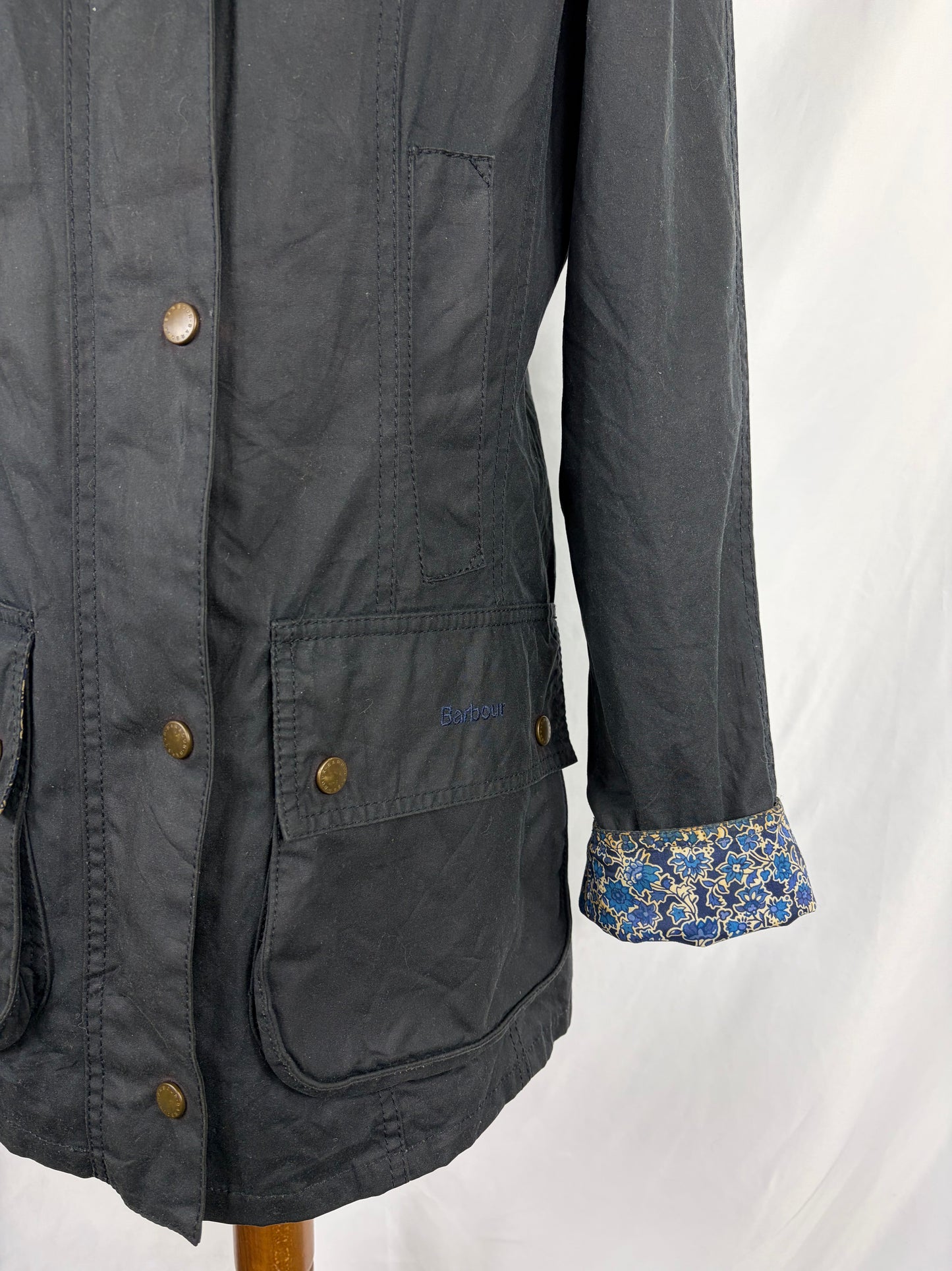 Giacca Barbour Liberty Beadnell blu UK8 Xsmall- Navy Liberty Beadnell Jacket UK8 tg. 38