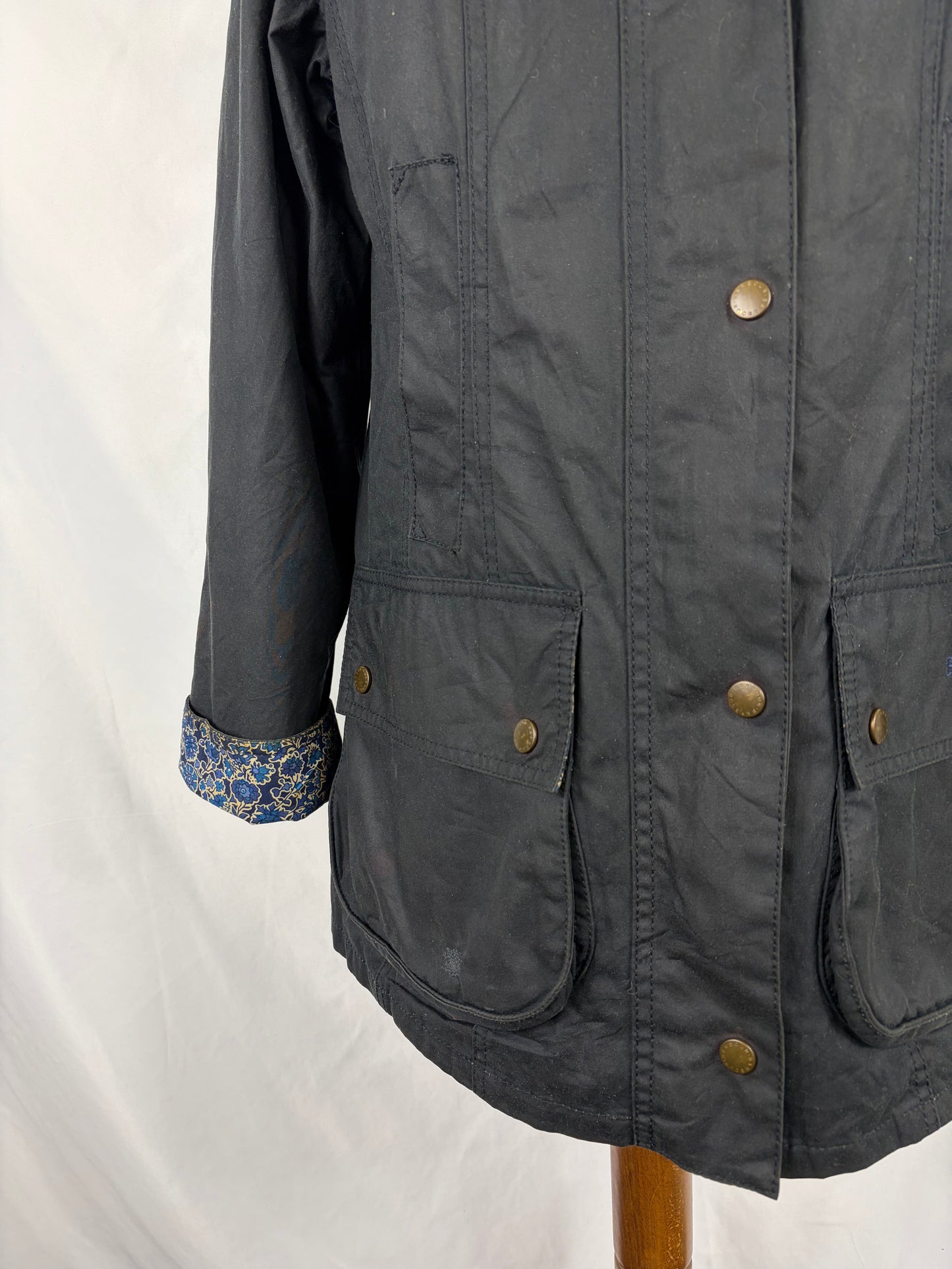 Giacca Barbour Liberty Beadnell blu UK8 Xsmall- Navy Liberty Beadnell Jacket UK8 tg. 38