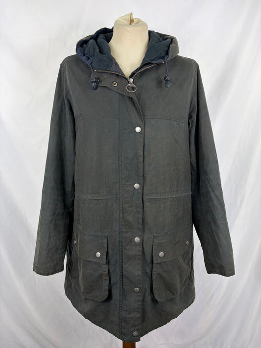 Giacca Barbour blu da donna Winter Durham Uk16 tg.44/46 - Navy Winter Lady Durham Wax Jacket Size uk16