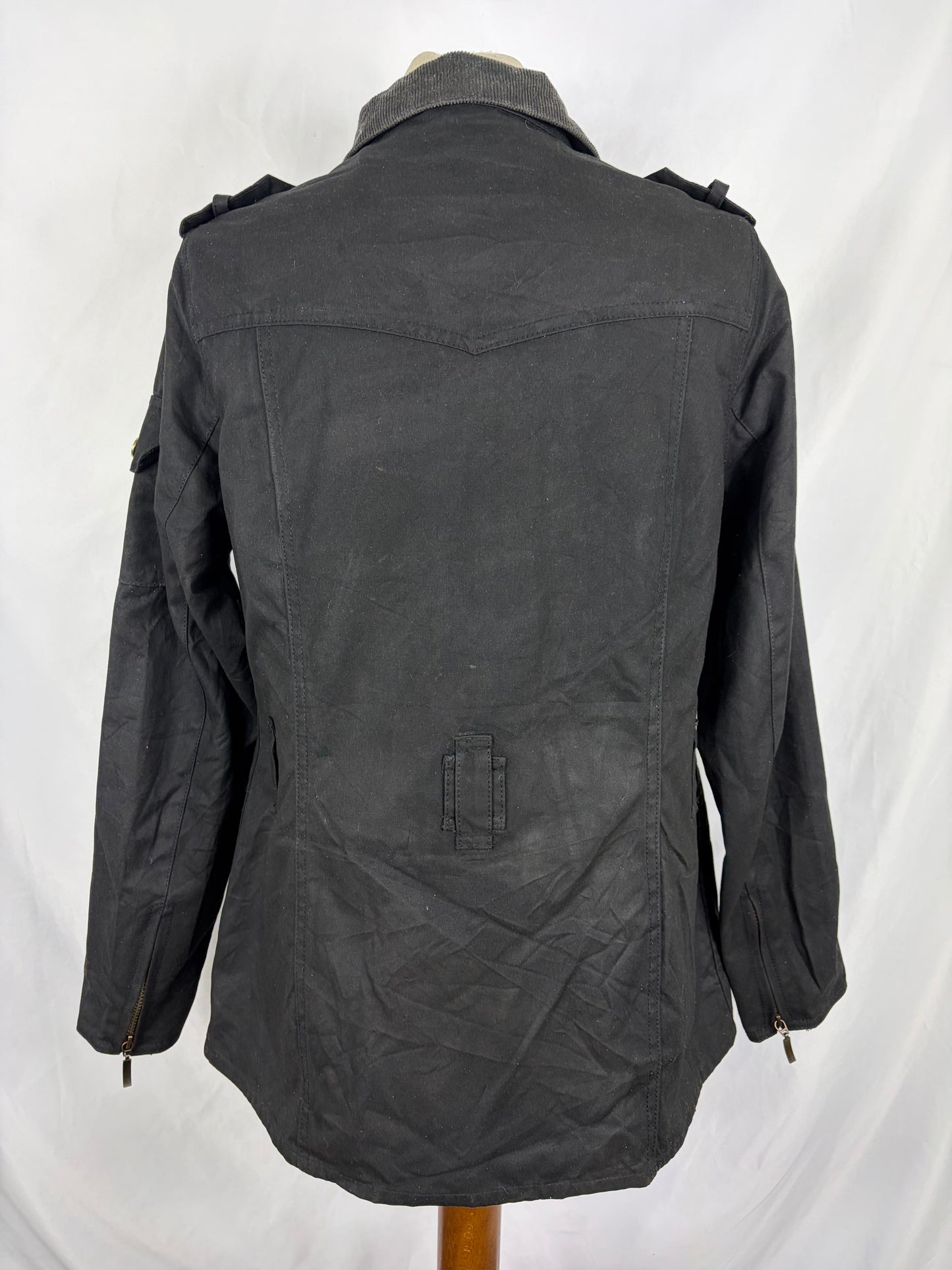 Giacca Barbour International Donna Medium UK14 -Lady International Black jacket size uk14 tg.42/44