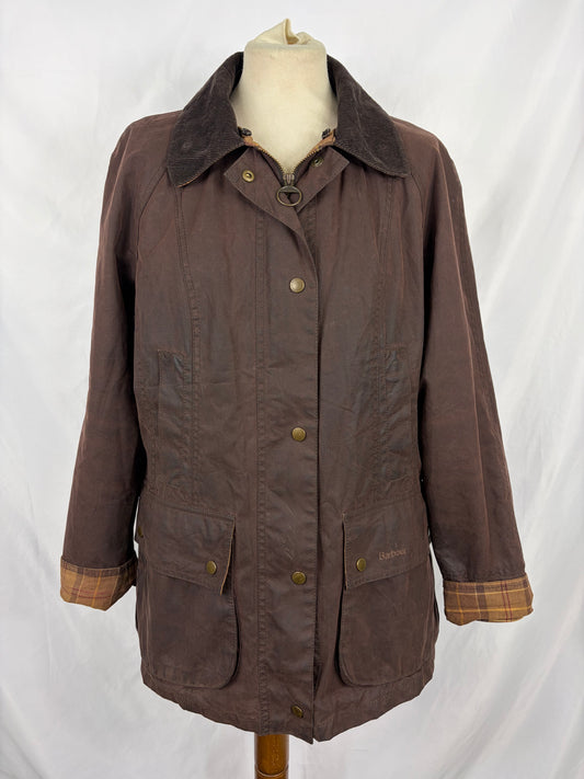 Giacca Barbour marrone Beadnell Uk 14 tg.44 -Lady Brown Beadnell Wax Jacket size uk14 - Shop In London