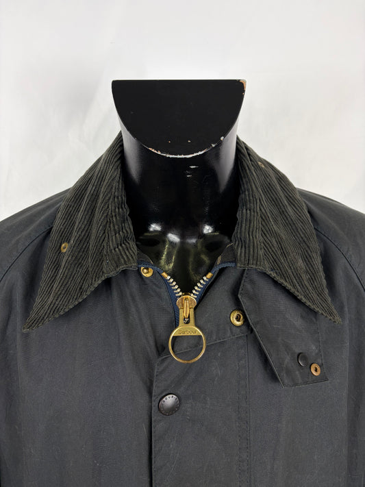 Barbour Giacca Beaufort vintage blu C44/112cm - Navy Beaufort Waxed jacket Size Large/XLarge