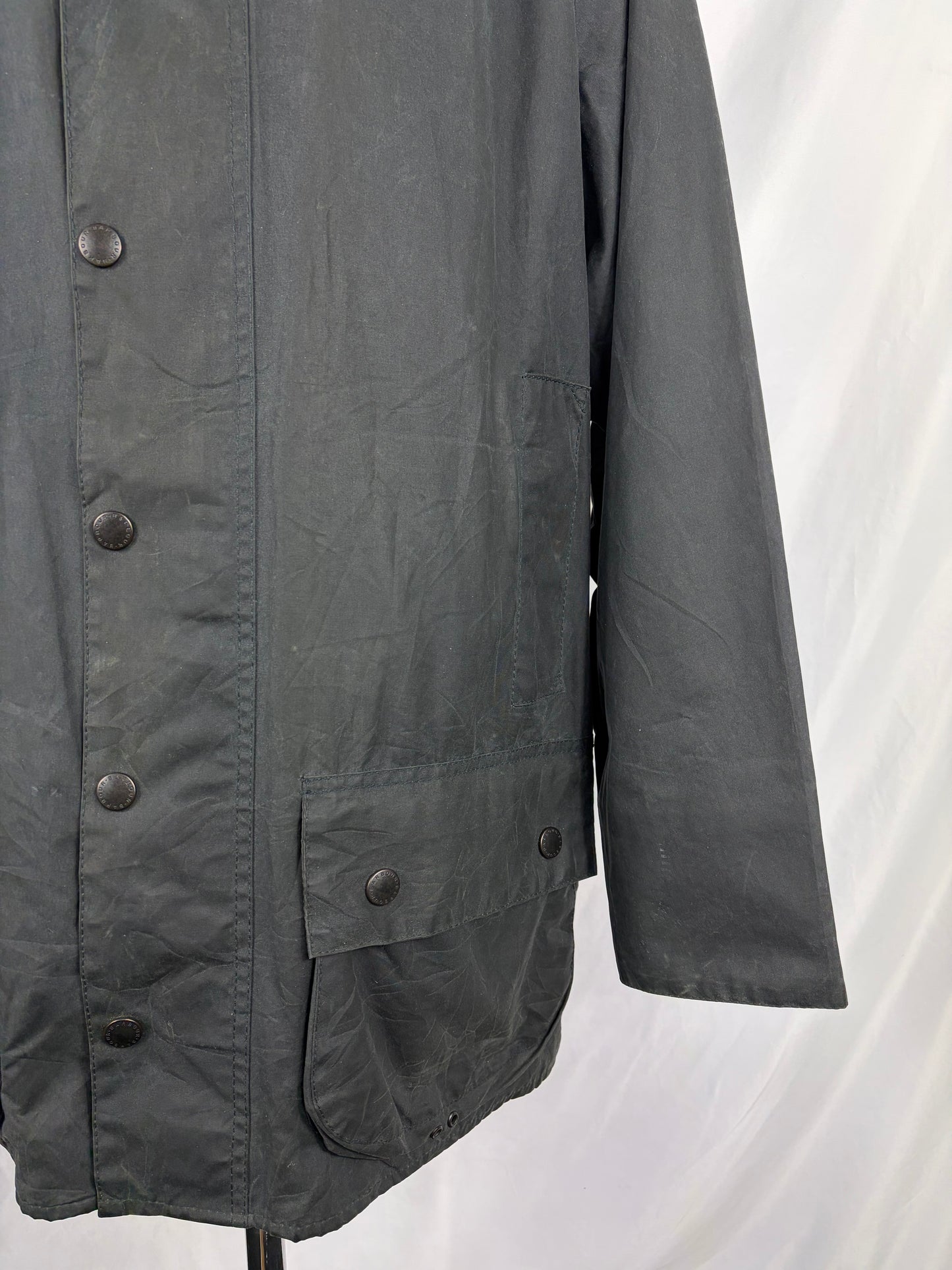 Barbour Giacca Beaufort vintage blu C44/112cm - Navy Beaufort Waxed jacket Size Large/XLarge - Shop In London