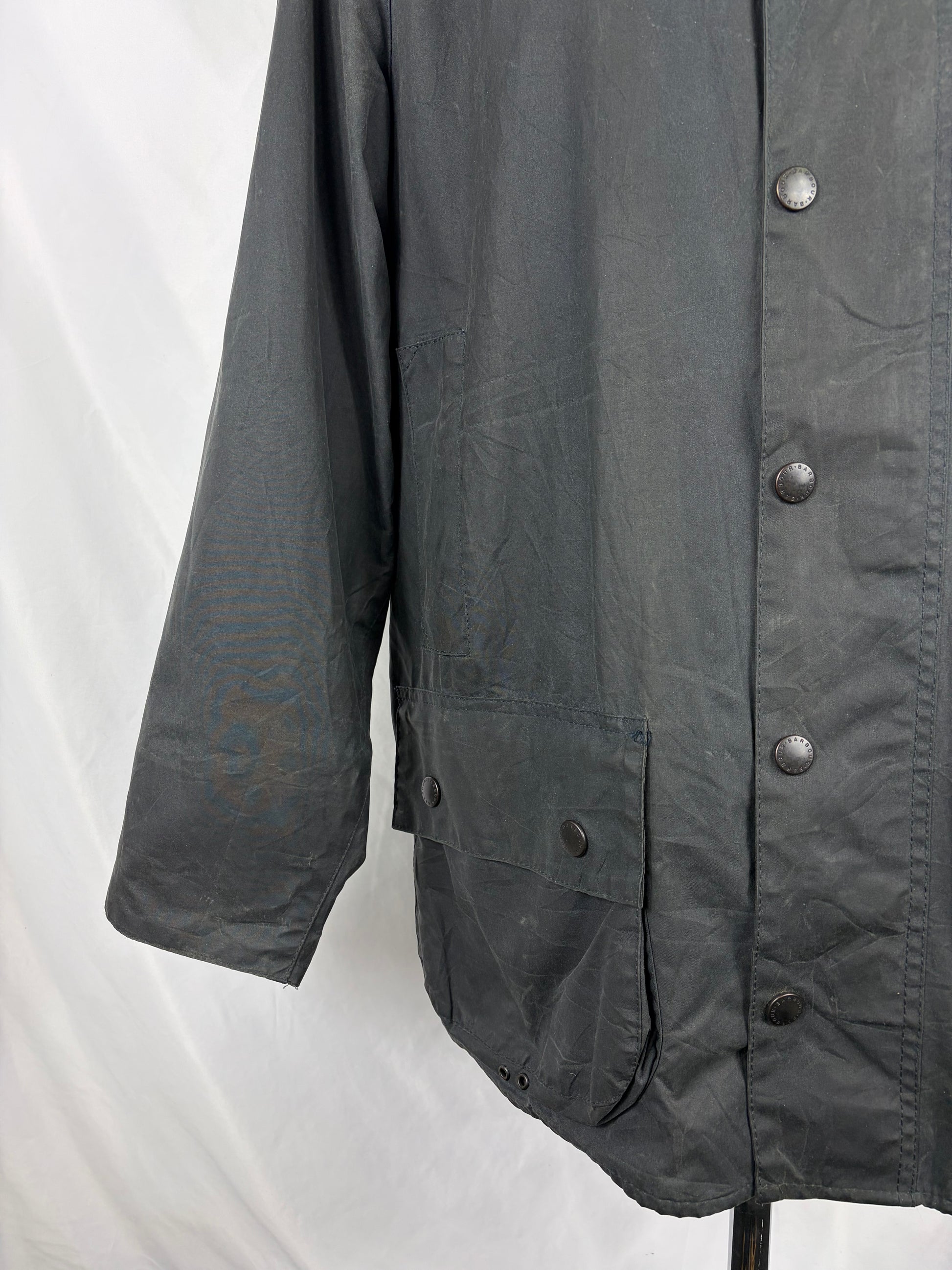 Barbour Giacca Beaufort vintage blu C44/112cm - Navy Beaufort Waxed jacket Size Large/XLarge - Shop In London