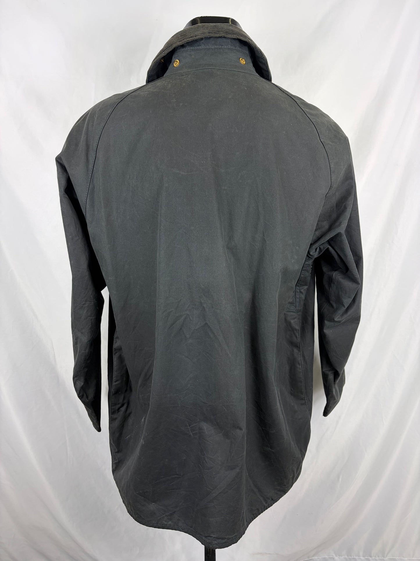 Barbour Giacca Beaufort vintage blu C44/112cm - Navy Beaufort Waxed jacket Size Large/XLarge - Shop In London