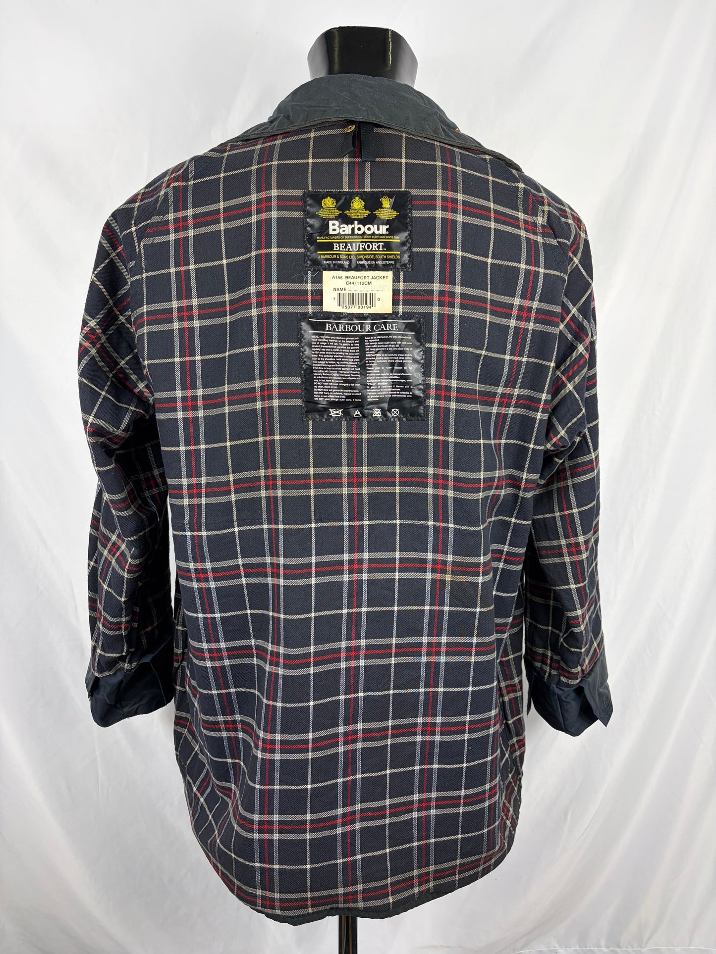 Barbour Giacca Beaufort vintage blu C44/112cm - Navy Beaufort Waxed jacket Size Large/XLarge - Shop In London