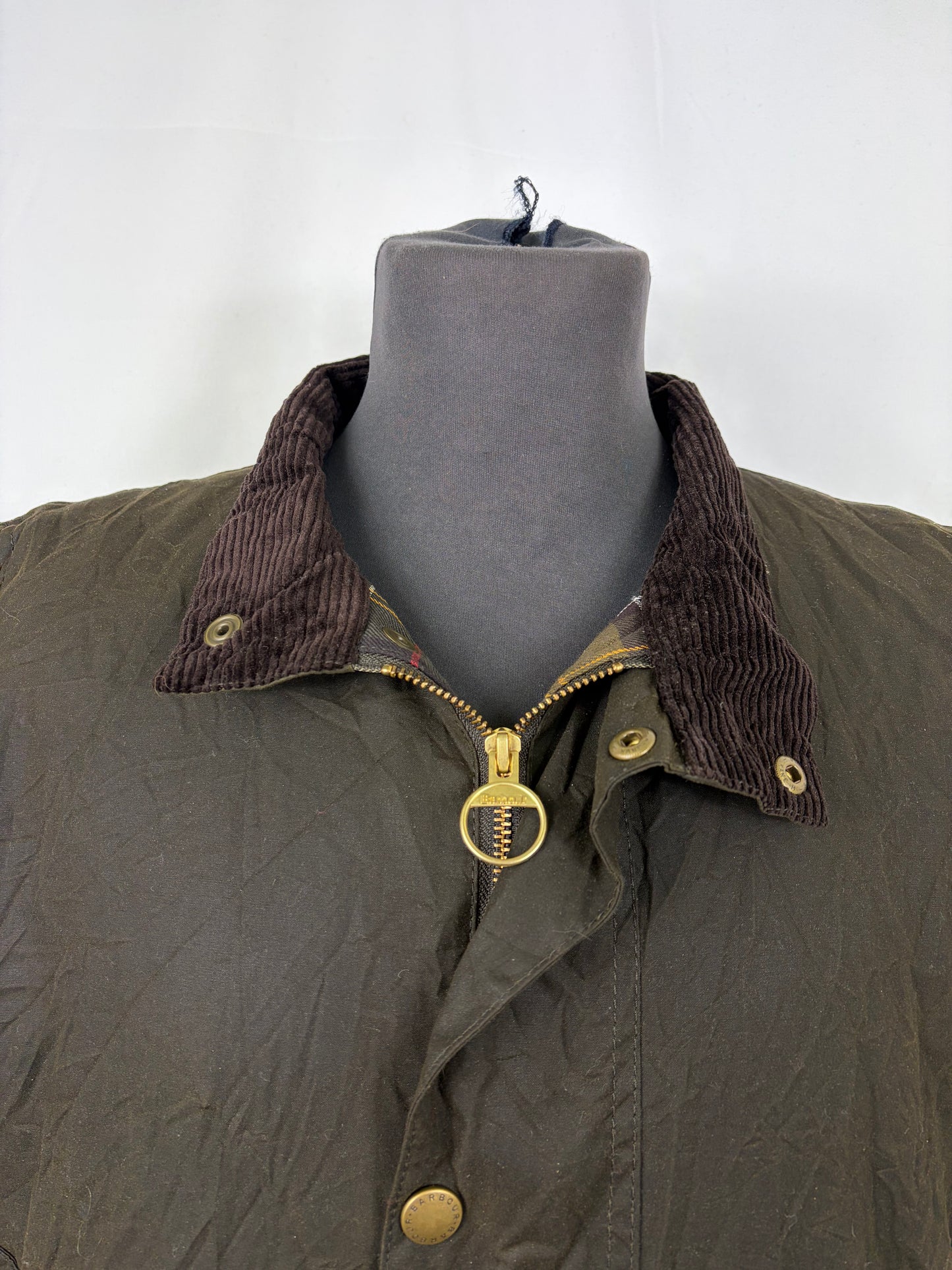 Barbour Gilet cerato da uomo Westmorland Verde Xlarge- Olive vintage Westmorland Waistcoat size Xlarge