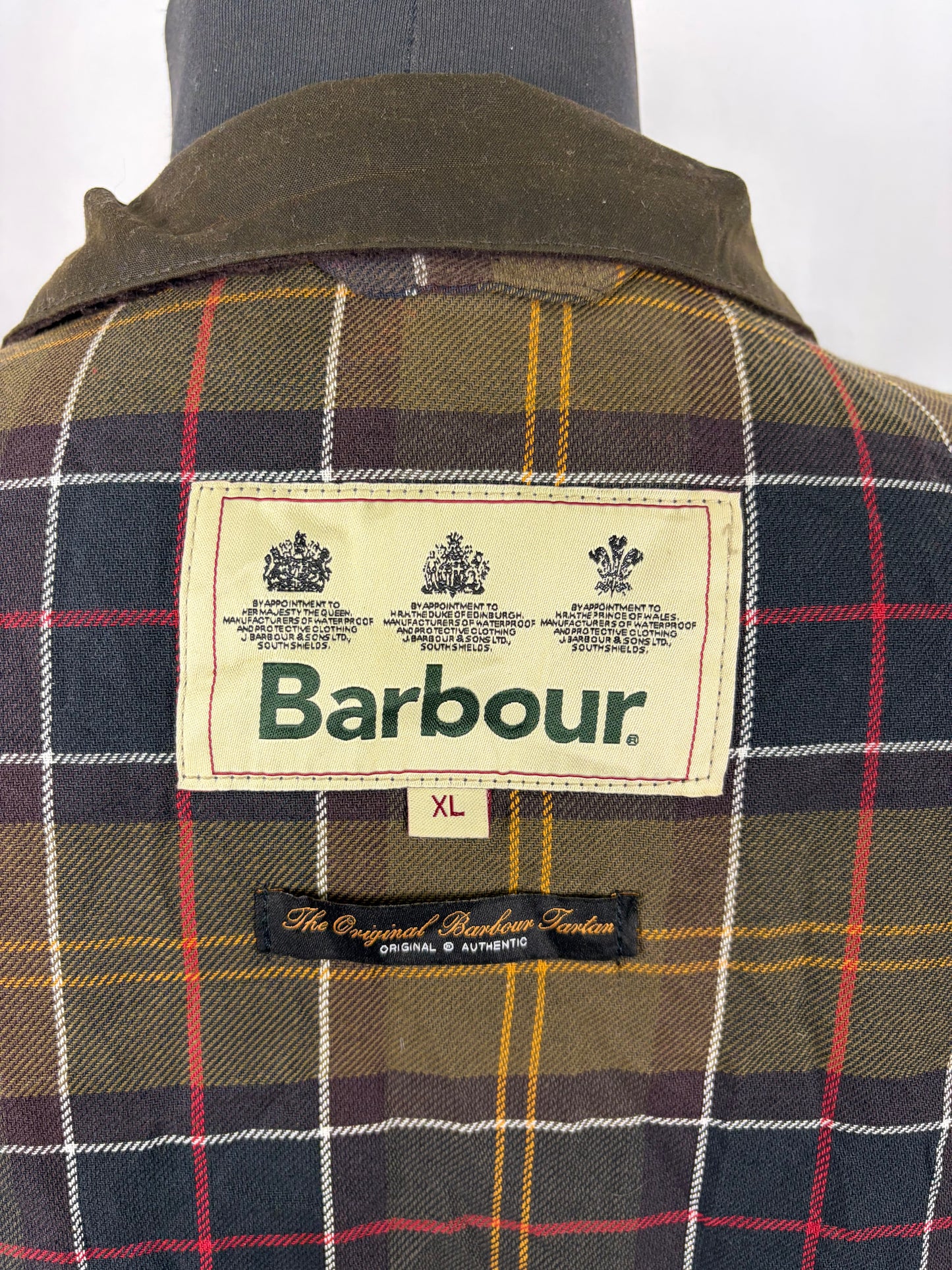 Barbour Gilet cerato da uomo Westmorland Verde Xlarge- Olive vintage Westmorland Waistcoat size Xlarge