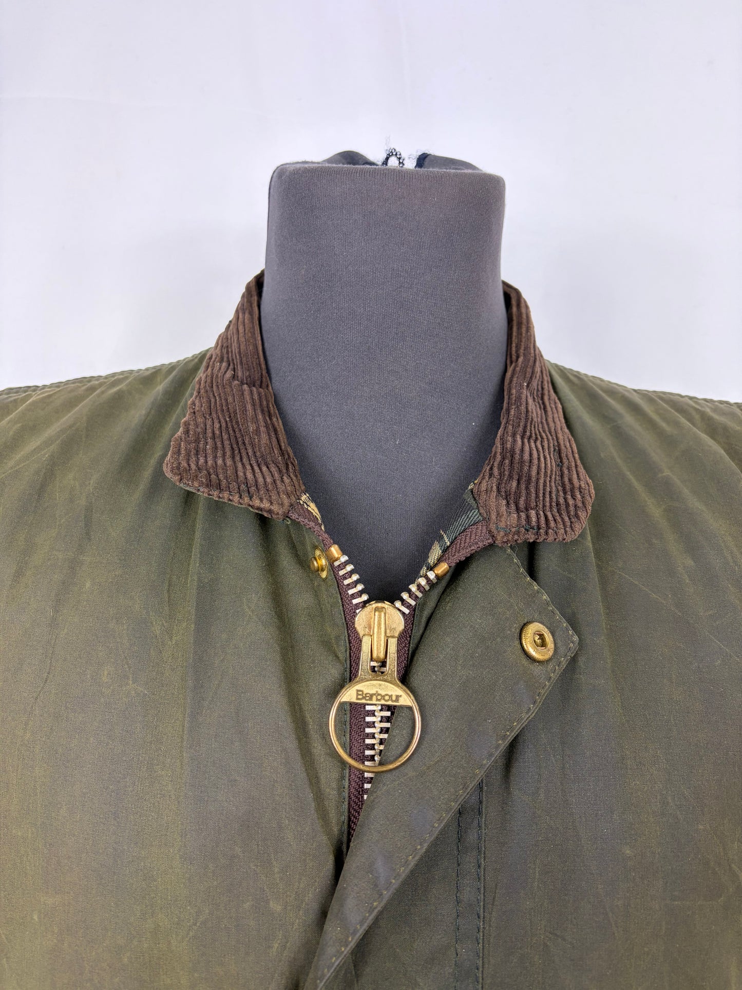 Barbour Gilet cerato da uomo Westmorland Verde Large- Green vintage Westmorland Waistcoat size Large