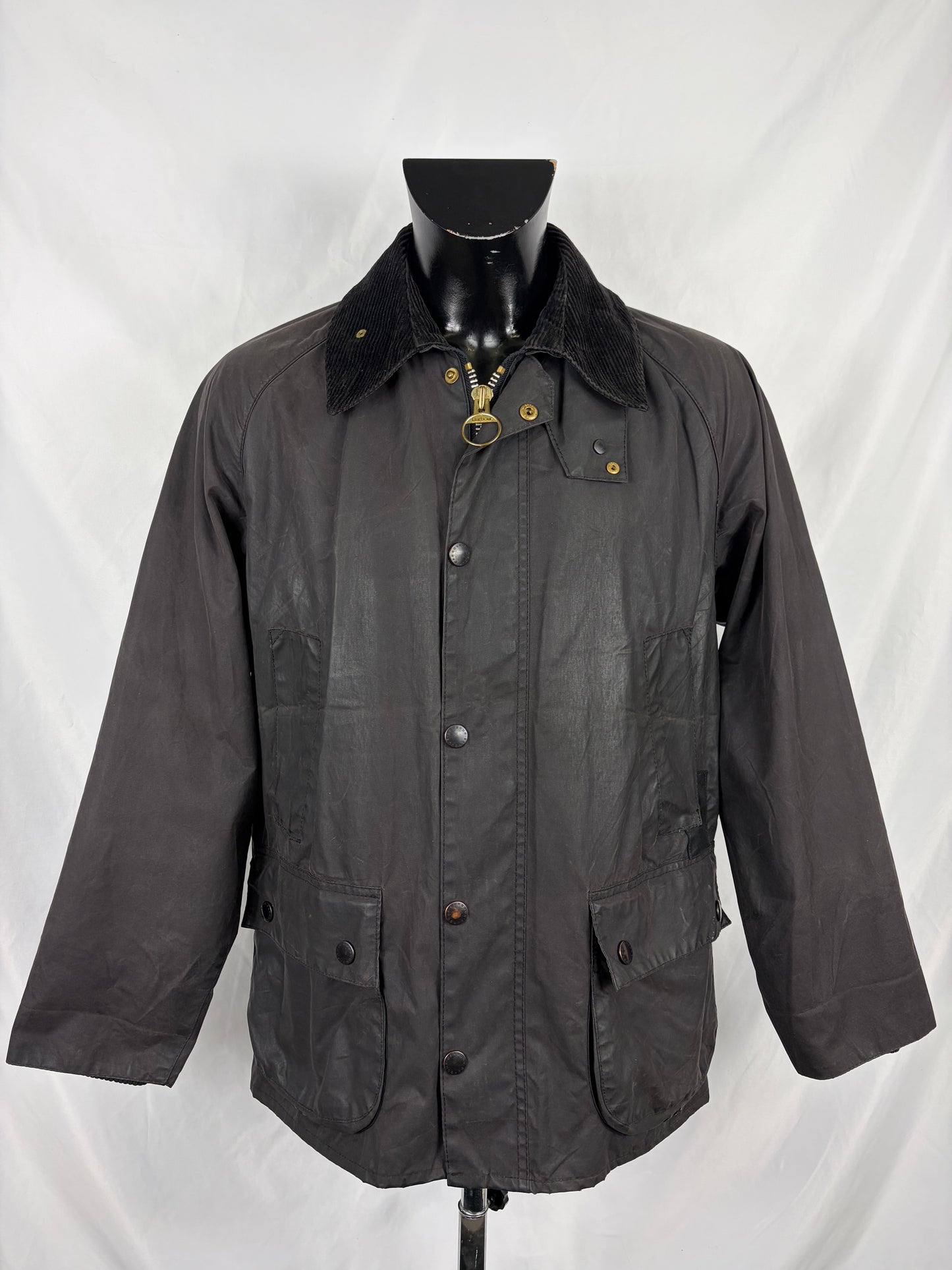 Barbour Vintage Giacca Bedale nero C40/102 CM - Black Bedale wax man jacket Size Medium