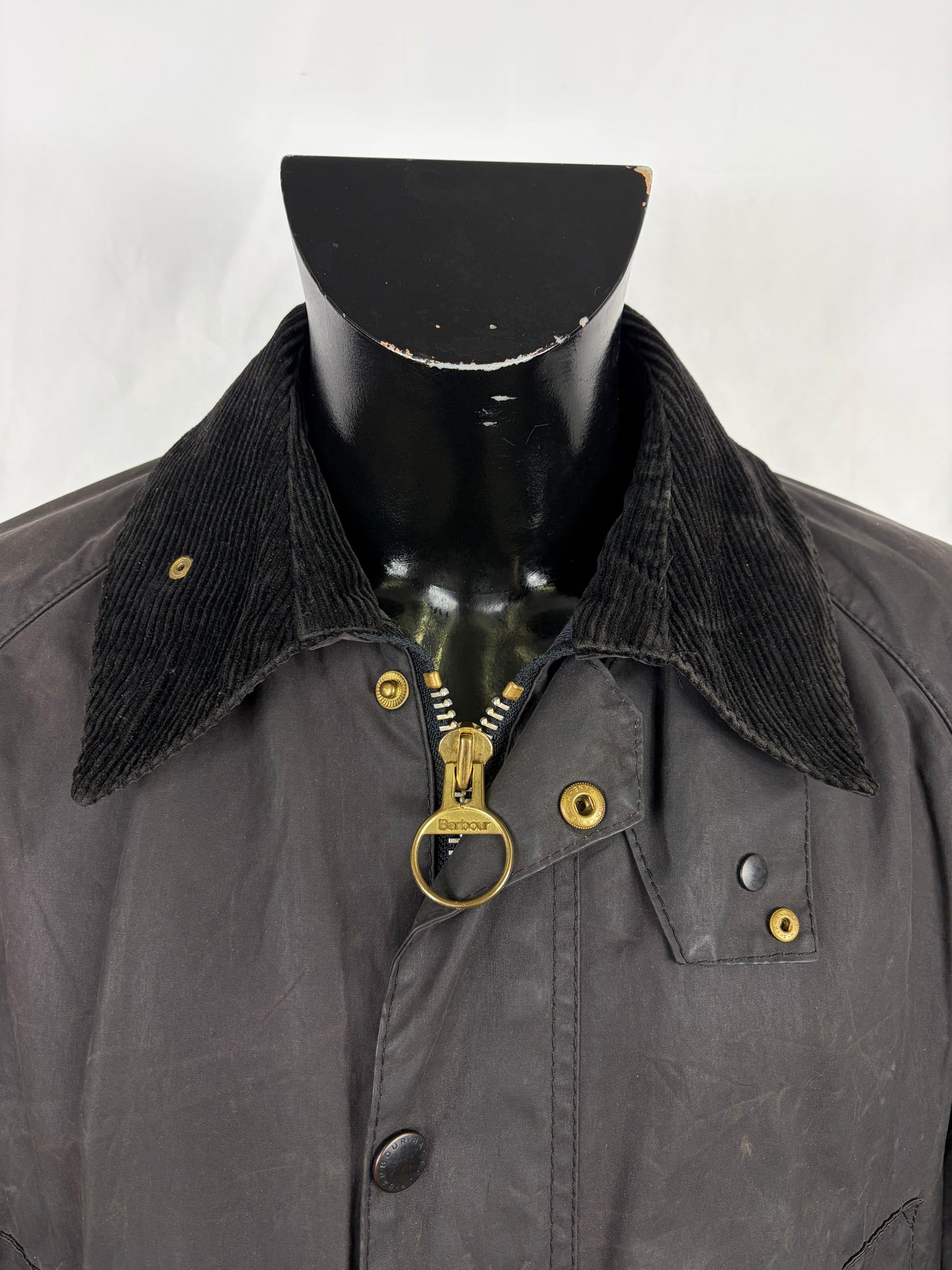 Barbour Vintage Giacca Bedale nero C40/102 CM - Black Bedale wax man jacket Size Medium