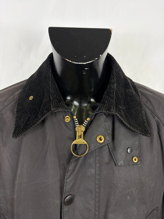 Barbour Vintage Giacca Bedale nero C40/102 CM - Black Bedale wax man jacket Size Medium