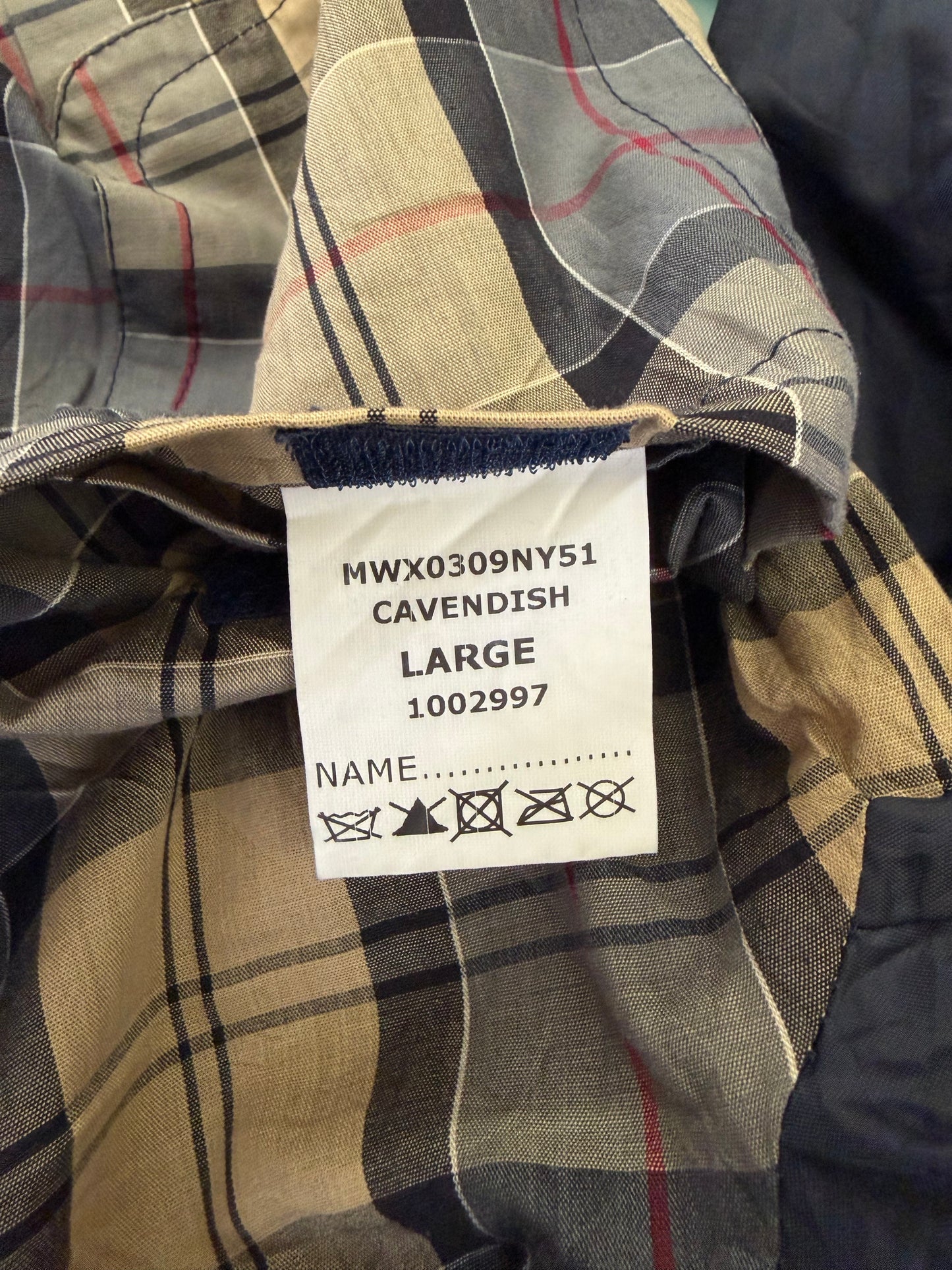 Giacca Barbour Blu Cavendish da uomo Large -Man Navy Cavendish Jacket size Large