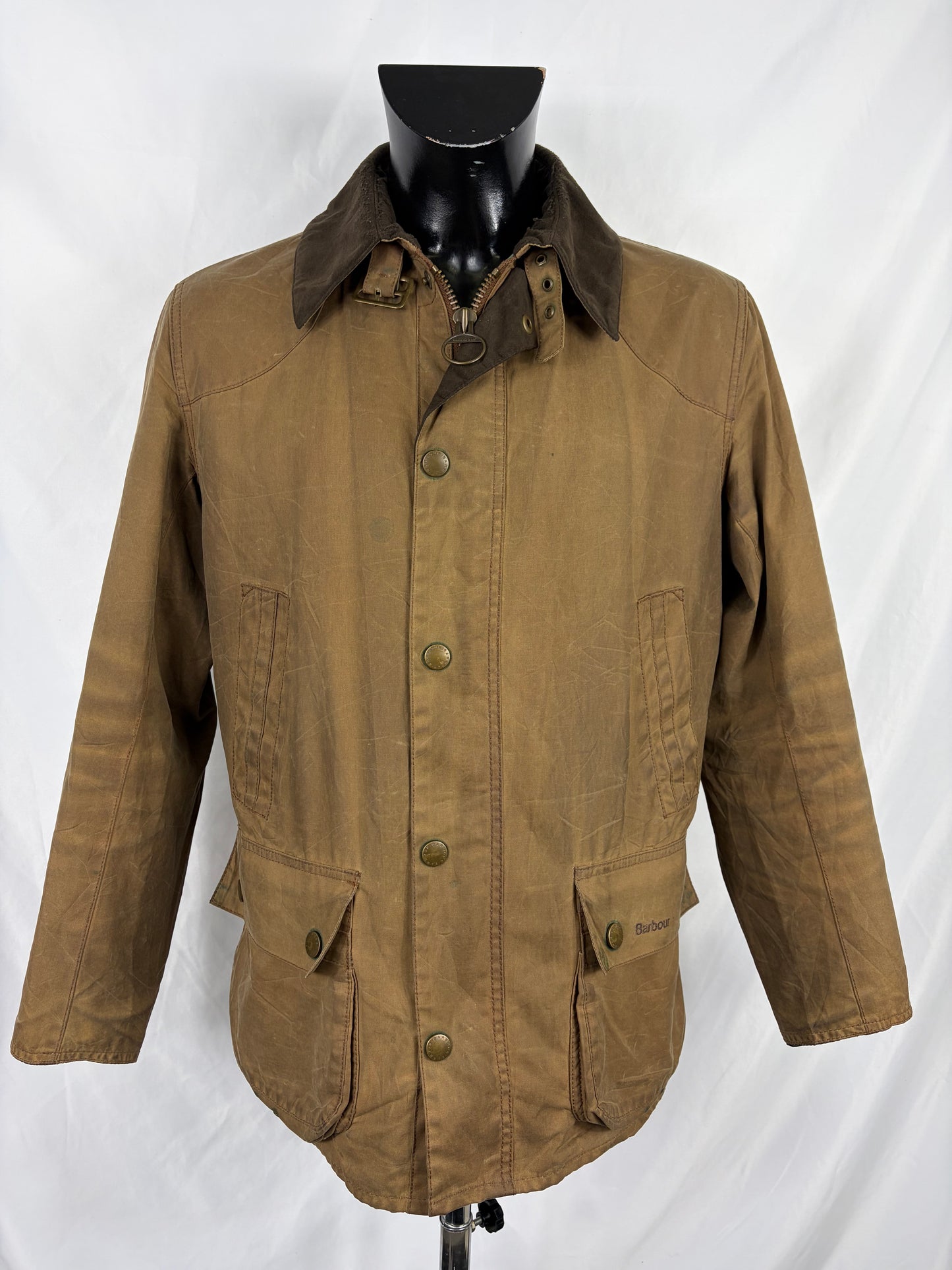 Barbour Giacca Uomo Lee Beige Medium - Man Wax Lee Brown jacket Size Medium