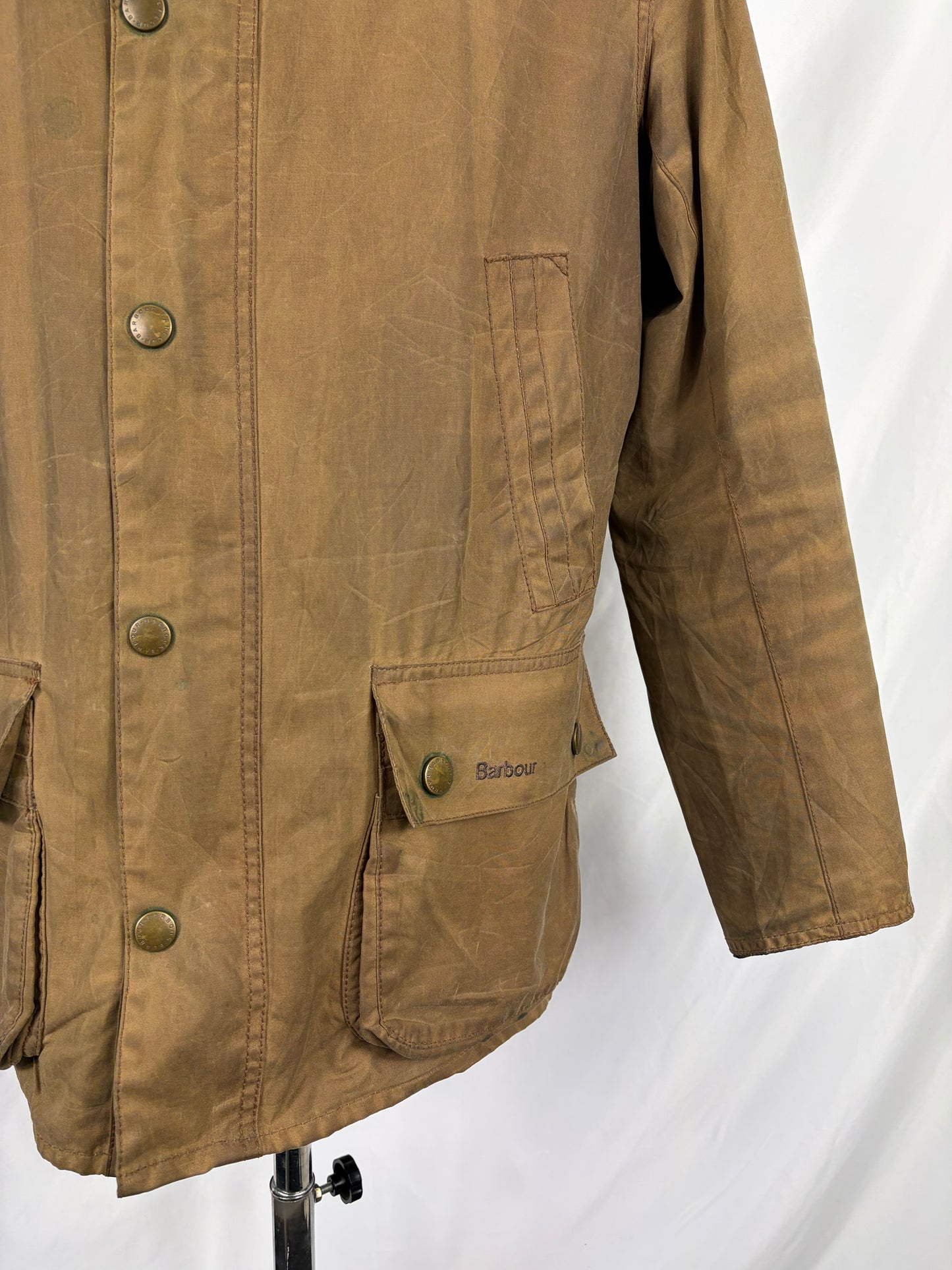 Barbour Giacca Uomo Lee Beige Medium - Man Wax Lee Brown jacket Size Medium