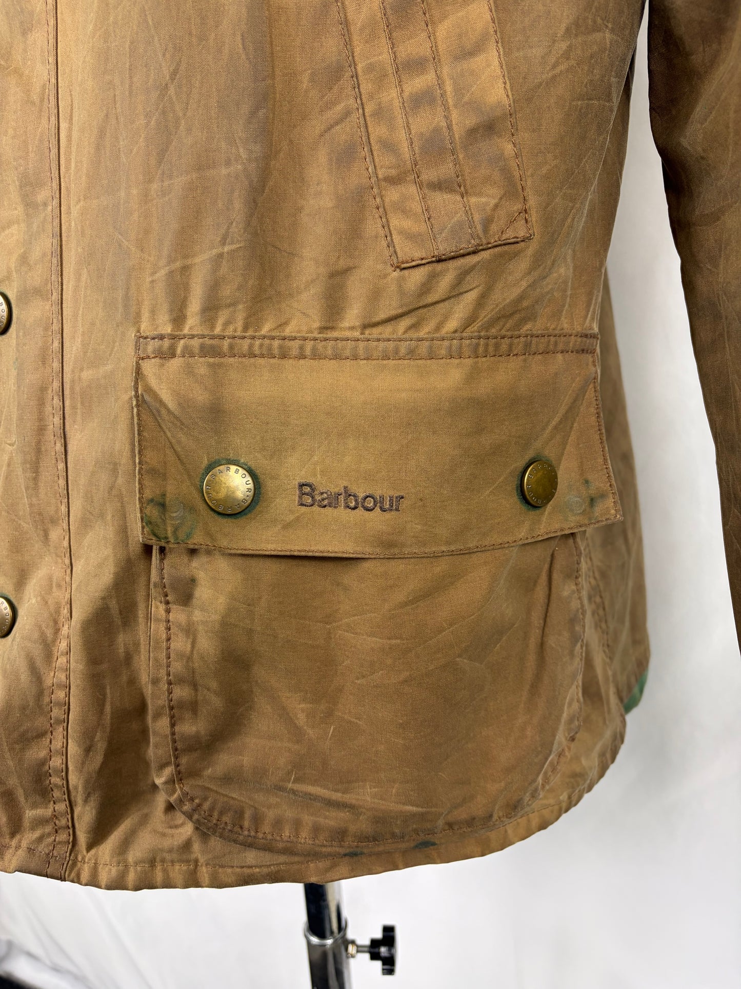 Barbour Giacca Uomo Lee Beige Medium - Man Wax Lee Brown jacket Size Medium