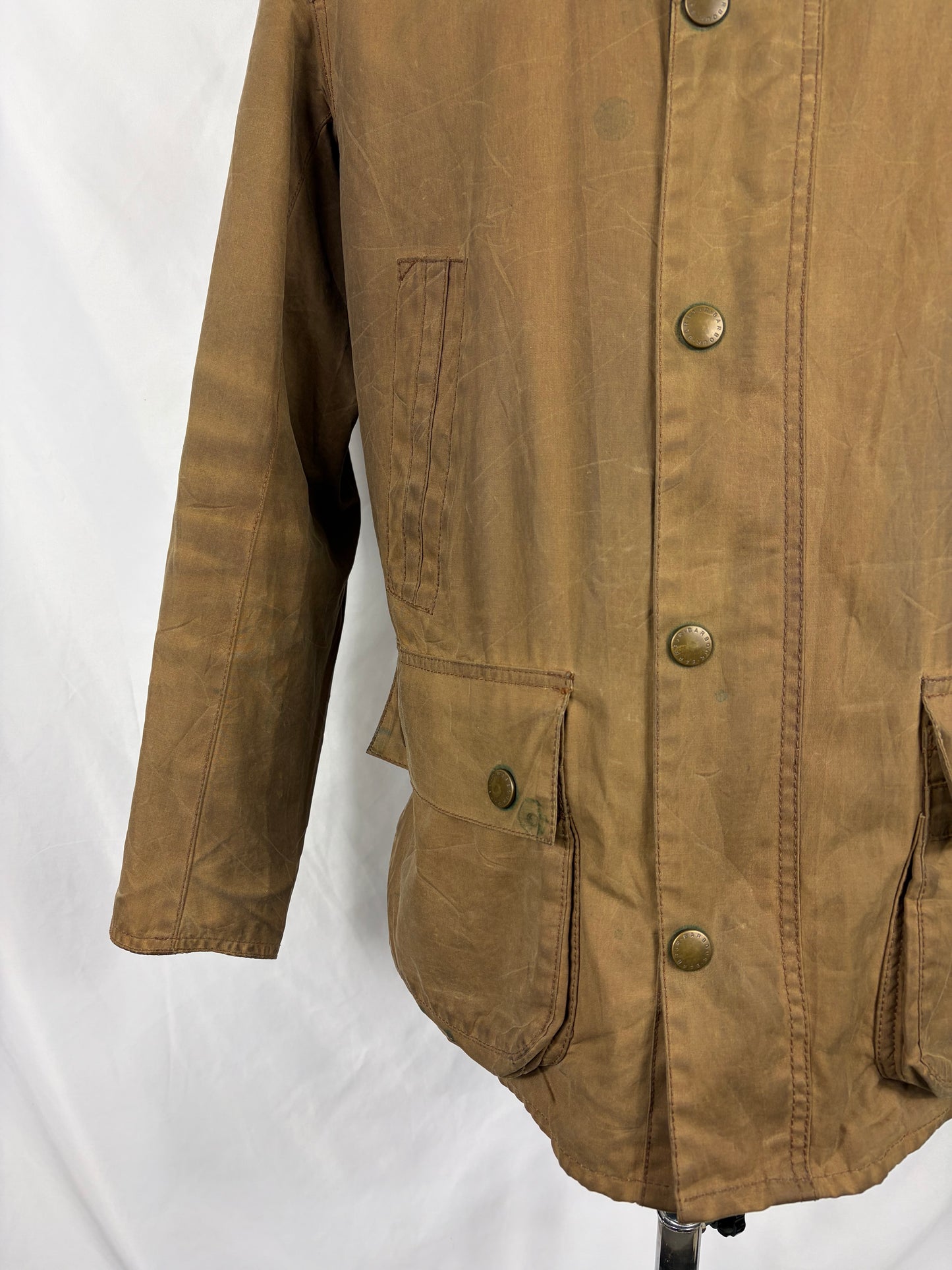 Barbour Giacca Uomo Lee Beige Medium - Man Wax Lee Brown jacket Size Medium