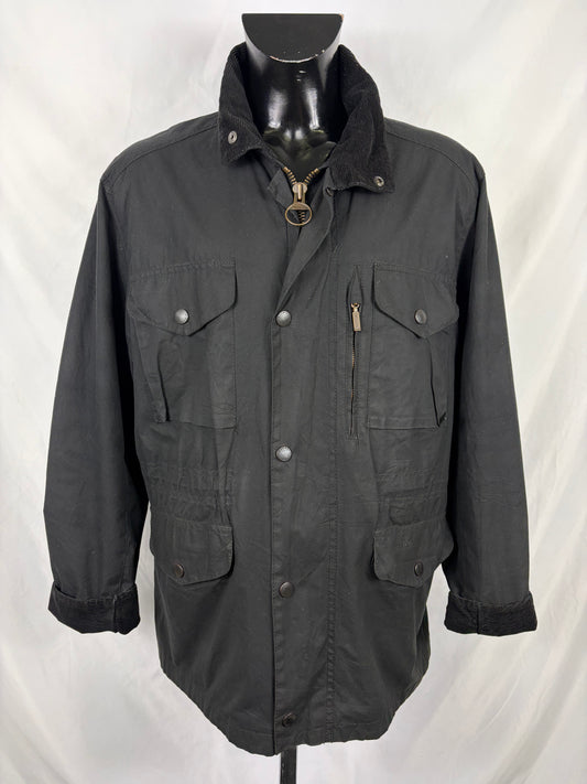 Barbour Giacca uomo nera Large Sapper Jacket Man Black Waxed Sapper Jacket Size L