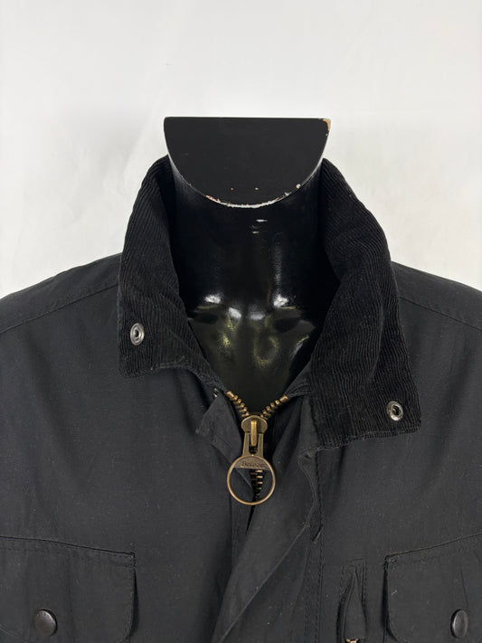 Barbour Giacca uomo nera Large Sapper Jacket Man Black Waxed Sapper Jacket Size L