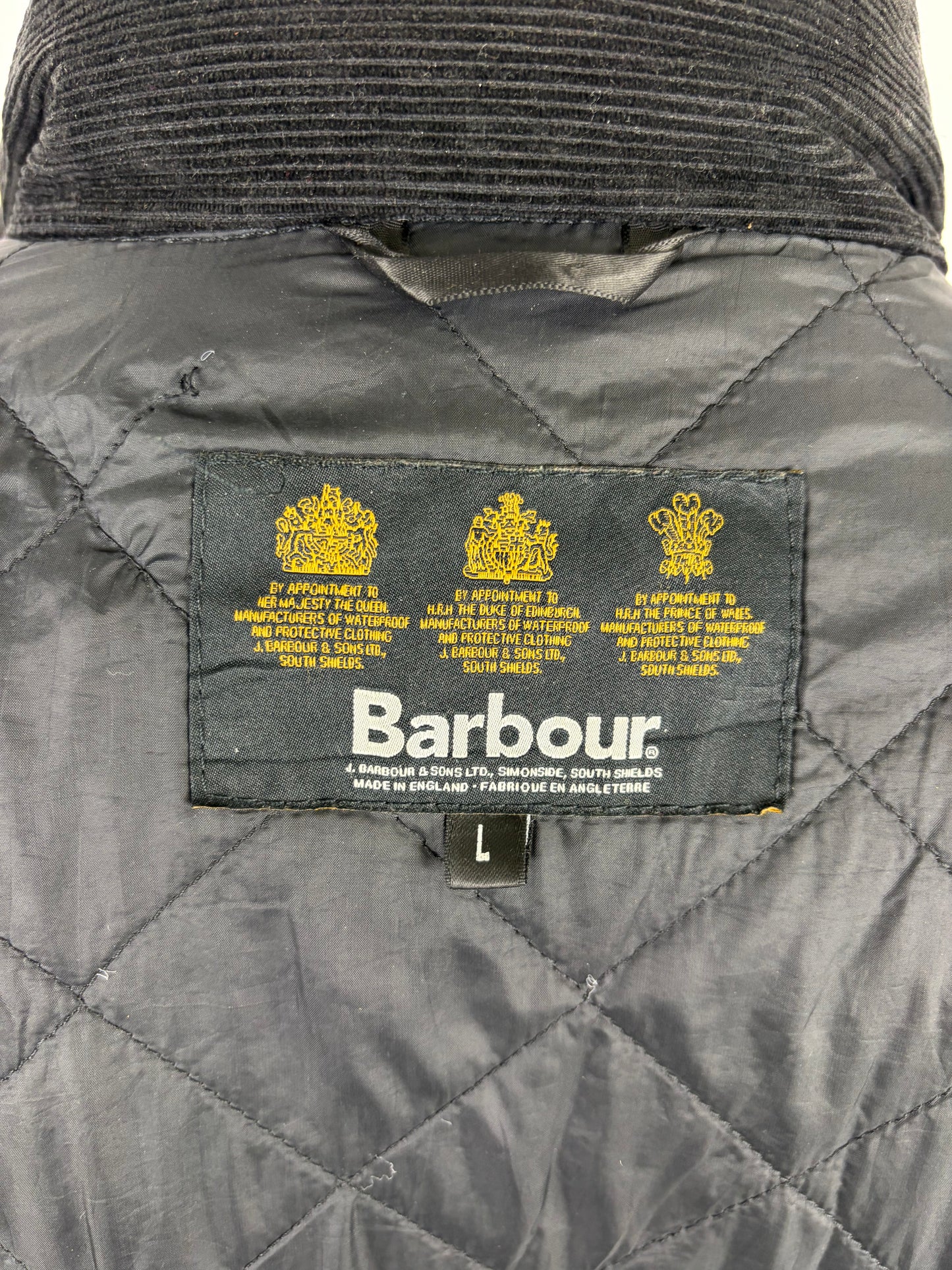 Barbour Giacca uomo nera Large Sapper Jacket Man Black Waxed Sapper Jacket Size L