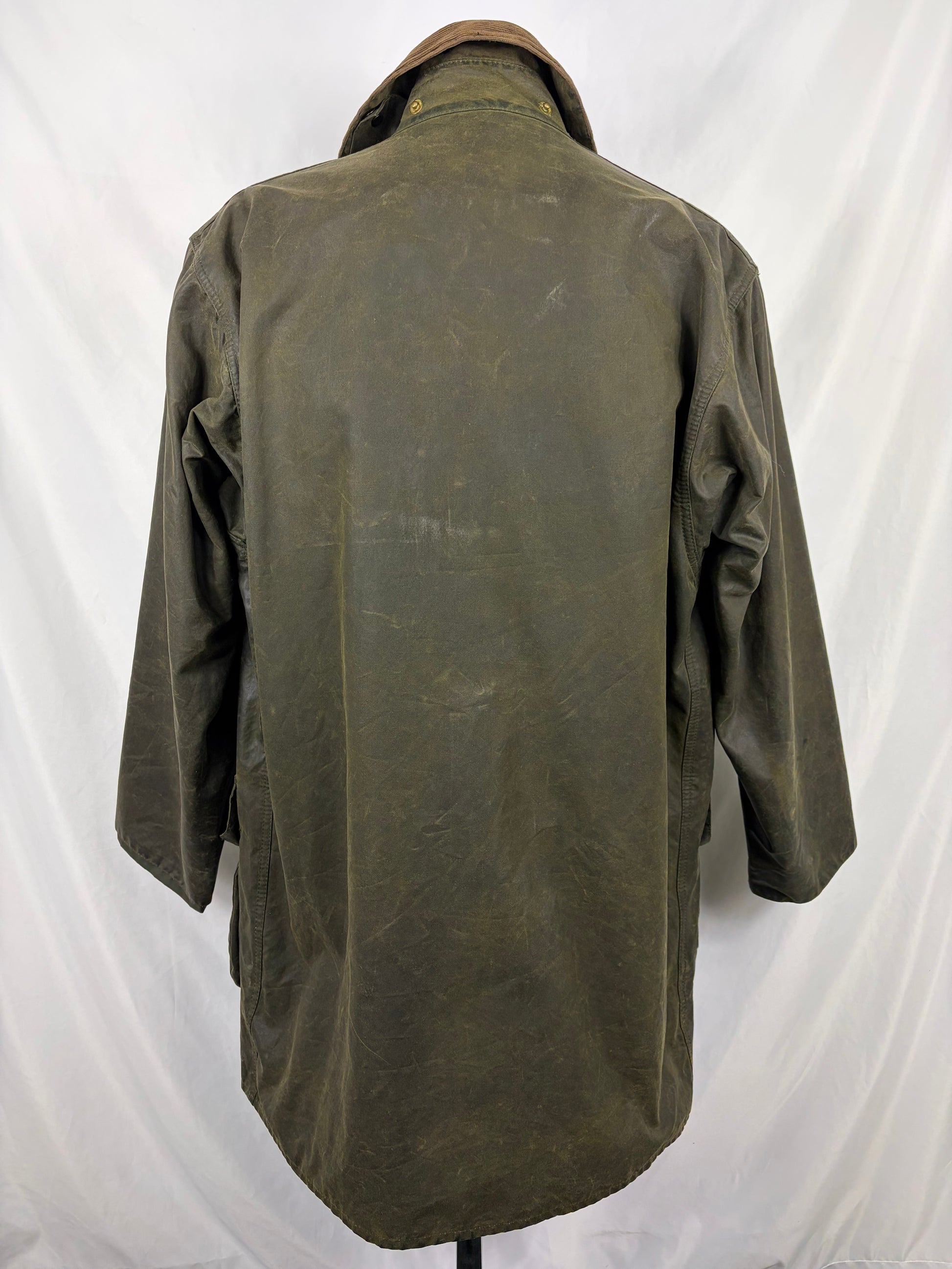 RARO Barbour Vintage Northumbria C42/107cm-Green Waxed Northumbria Jacket  Size Large - Shop In London