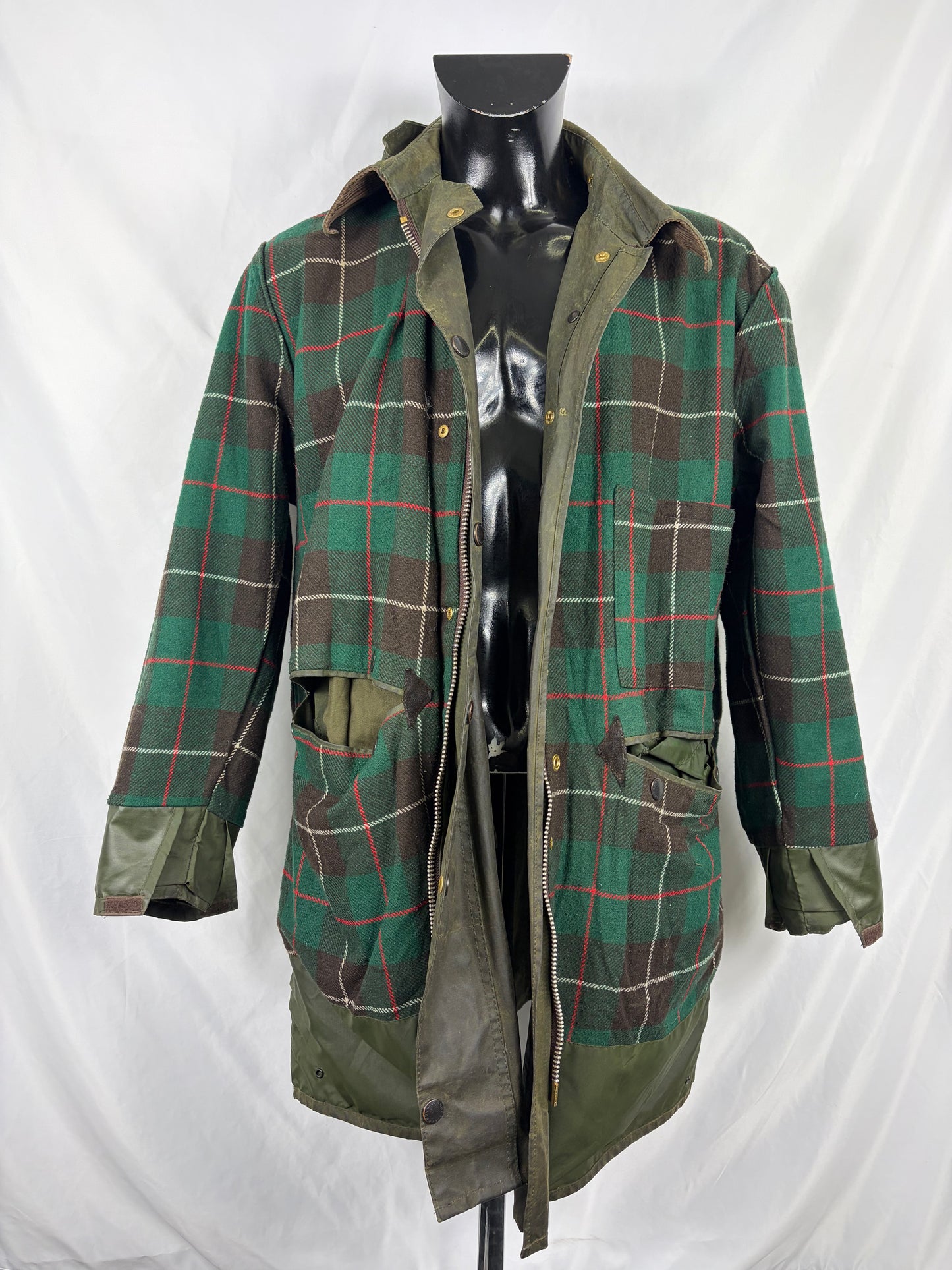 RARO Barbour Vintage Northumbria C42/107cm-Green Waxed Northumbria Jacket  Size Large - Shop In London